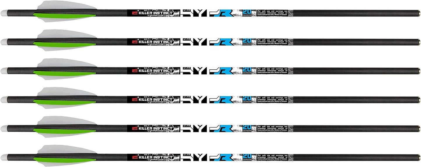 Killer Instinct Crossbows Hypr Lite 20" Crossbow Bolts (6-Pack)