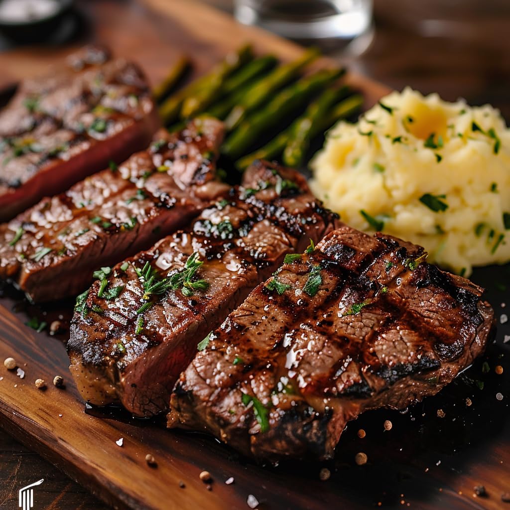 Grumpy Butcher Box Meat Food Gifts: 2 Top Sirloins Steaks (6 oz), 2 Duroc Bone in Pork Chops (14 oz) & 2 Cheese Stuffed Chicken Breasts Wrapped in Bacon (8 oz) - Gourmet Gift Basket for Men