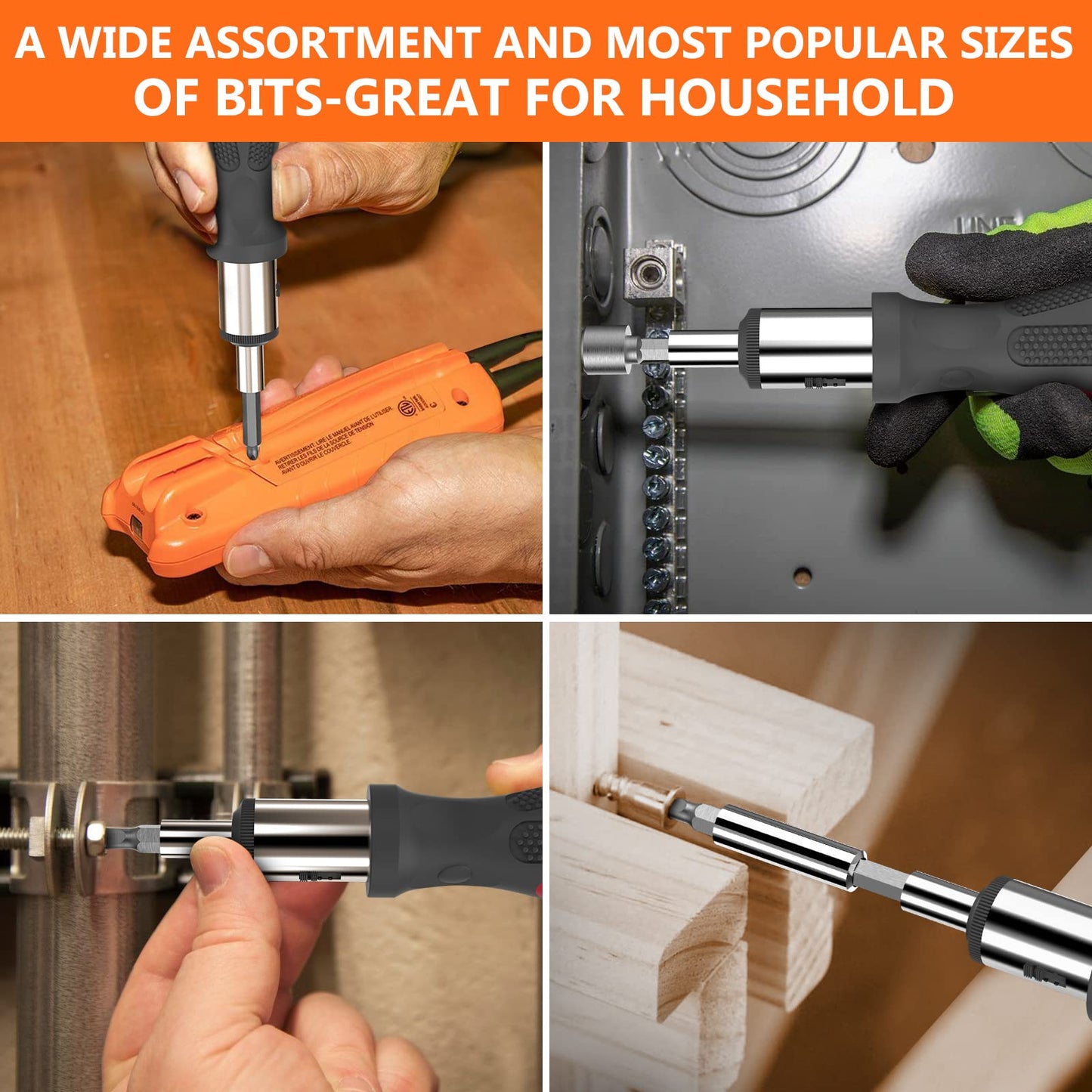 EnerTwist Drill Bit Set, 246-Pieces Drill Bits and Driver Set for Wood Metal Cement Drilling and Screw Driving, Full Combo Kit Assorted in Plastic Carrying Case, ET-DBA-246