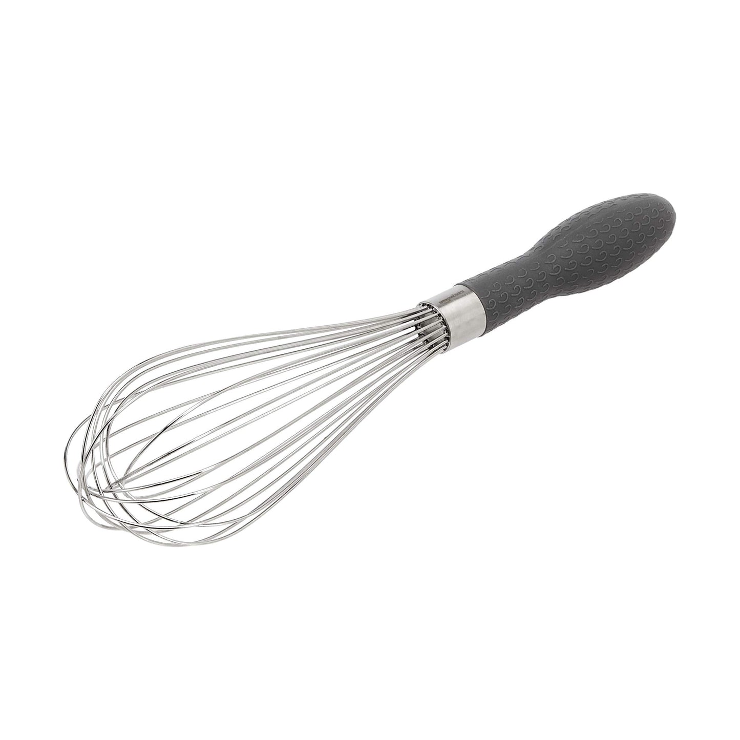 Amazon Basics Stainless Steel Wire Whisk Set for Cooking, Dishwasher Safe, 3 Piece, Black/Silver
