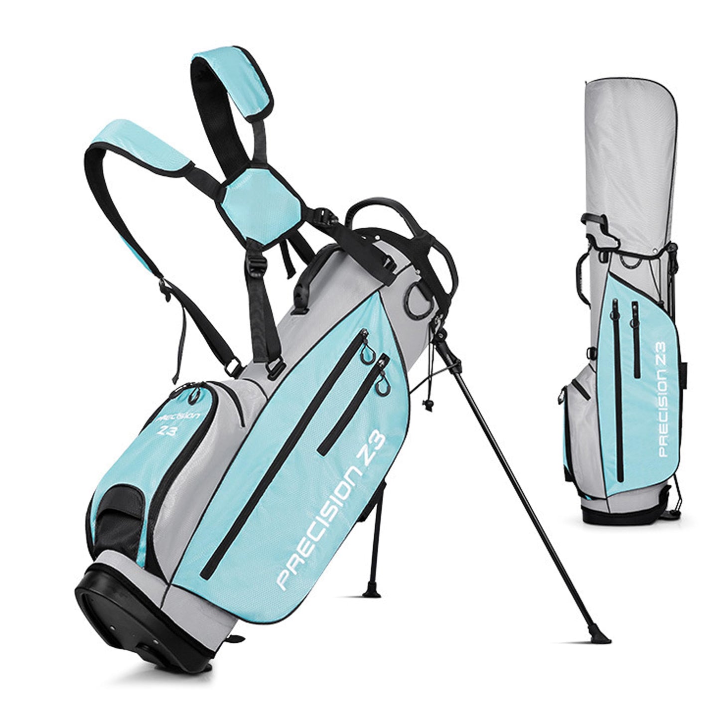 PGM Women's Left Handed Golf Club Set with 12pcs Clubs - 4 Woods(#1,3,5,4H), 7 Irons(#5,6,7,8,9,PW,SW), and 1 Putter - with Golf Stand Bag