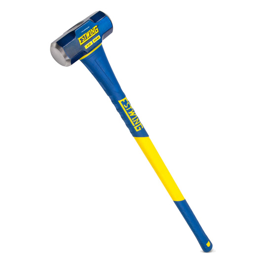 Estwing 16-Pound Hard Face Sledge Hammer for Demolition/Stake Driving, 50-55 HRC, 36-Inch Fiberglass Handle, Overstrike Protection, Textured Grip
