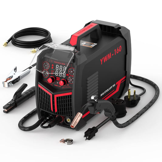 YESWELDER 135Amp MIG Welder,110V Flux Core Welder Flux Core MIG/Lift TIG/Stick 3-in-1 Large LED Digital Display Welding Machine IGBT Inverter Welder FLUX-135PRO