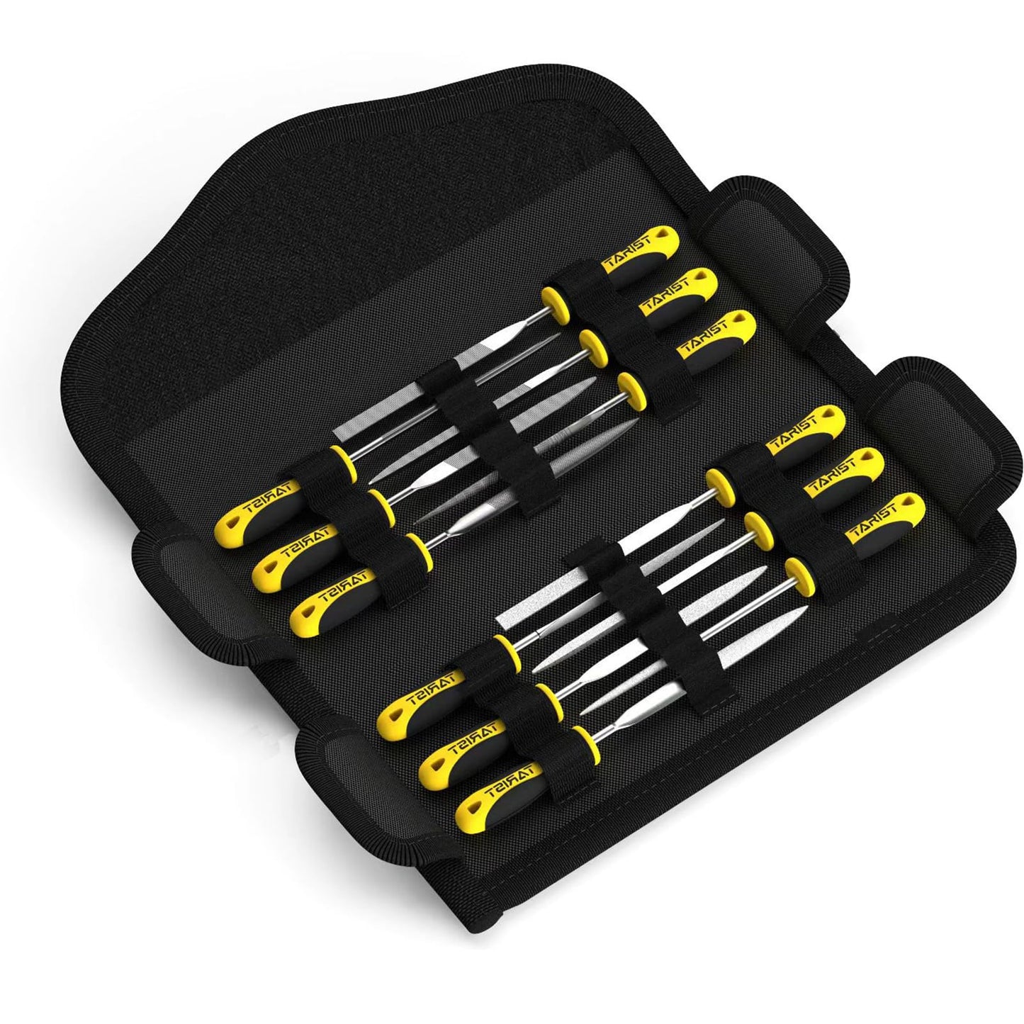 3-Piece 8" Wood Rasp File Set, Includes Flat/Half-Round/Round. For Woodworking & Sharping Wood