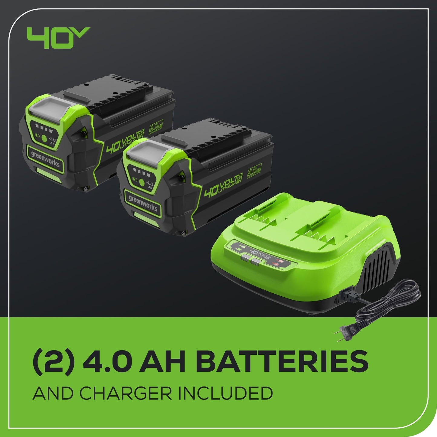 Greenworks 40V 16" Cordless Lawn Mower, Ultra-Light Push Mower with 4.0Ah Battery & Charger(75+ Tool Compatibility, 45Min Runtime)