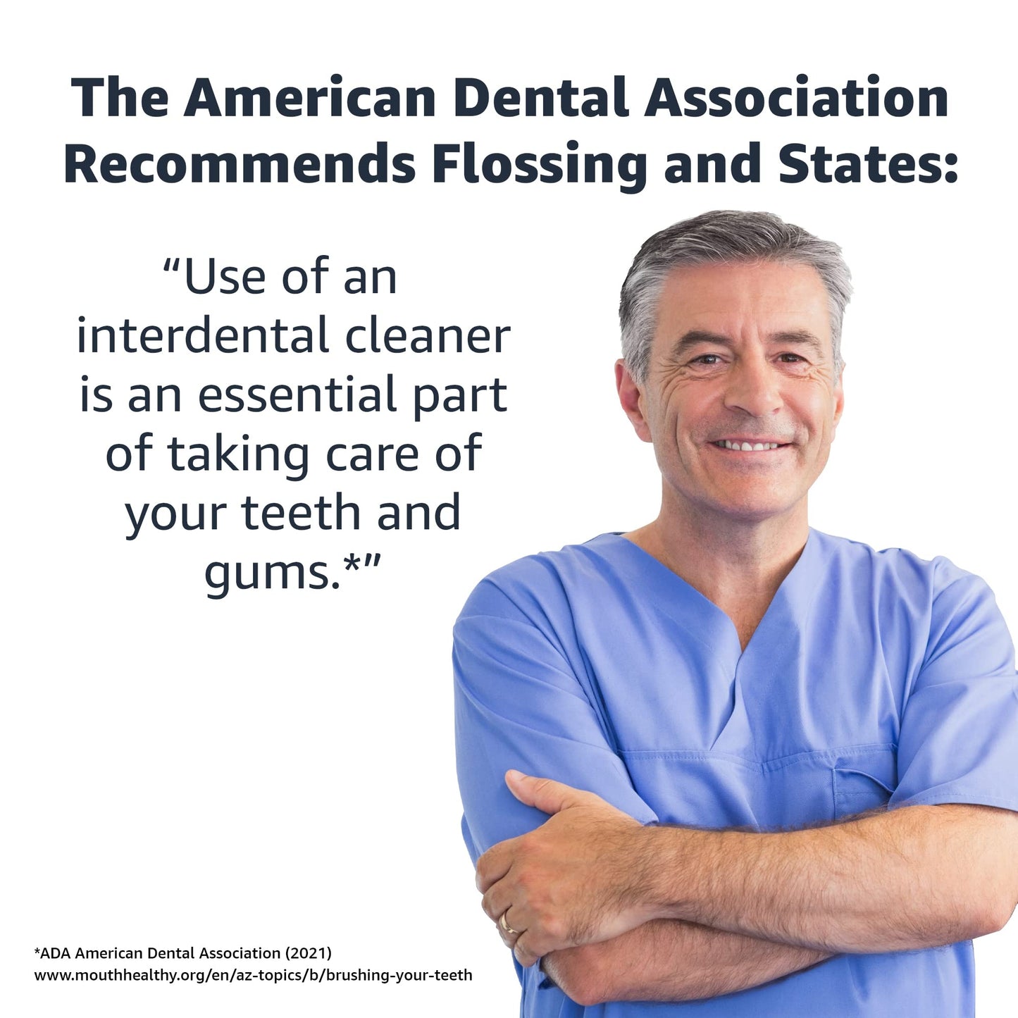 Amazon Basics HydroClean Portable Cordless Water Flosser for Teeth and Gums, 2 Pressure Tips, Removable Tank, 30 Seconds Water Capacity, 2 AA Batteries Included