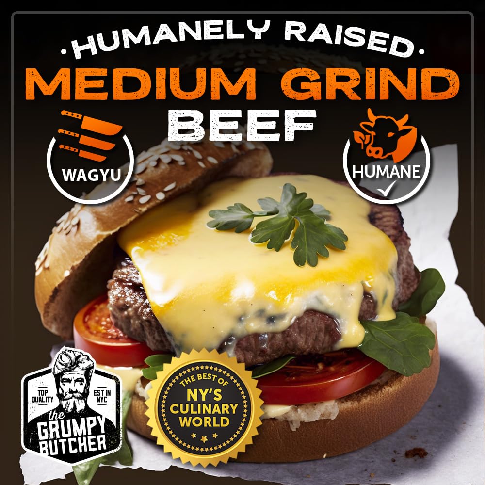 Grumpy Butcher Box Meat Food Gifts: 2 Top Sirloins Steaks (6 oz), 2 Duroc Bone in Pork Chops (14 oz) & 2 Cheese Stuffed Chicken Breasts Wrapped in Bacon (8 oz) - Gourmet Gift Basket for Men