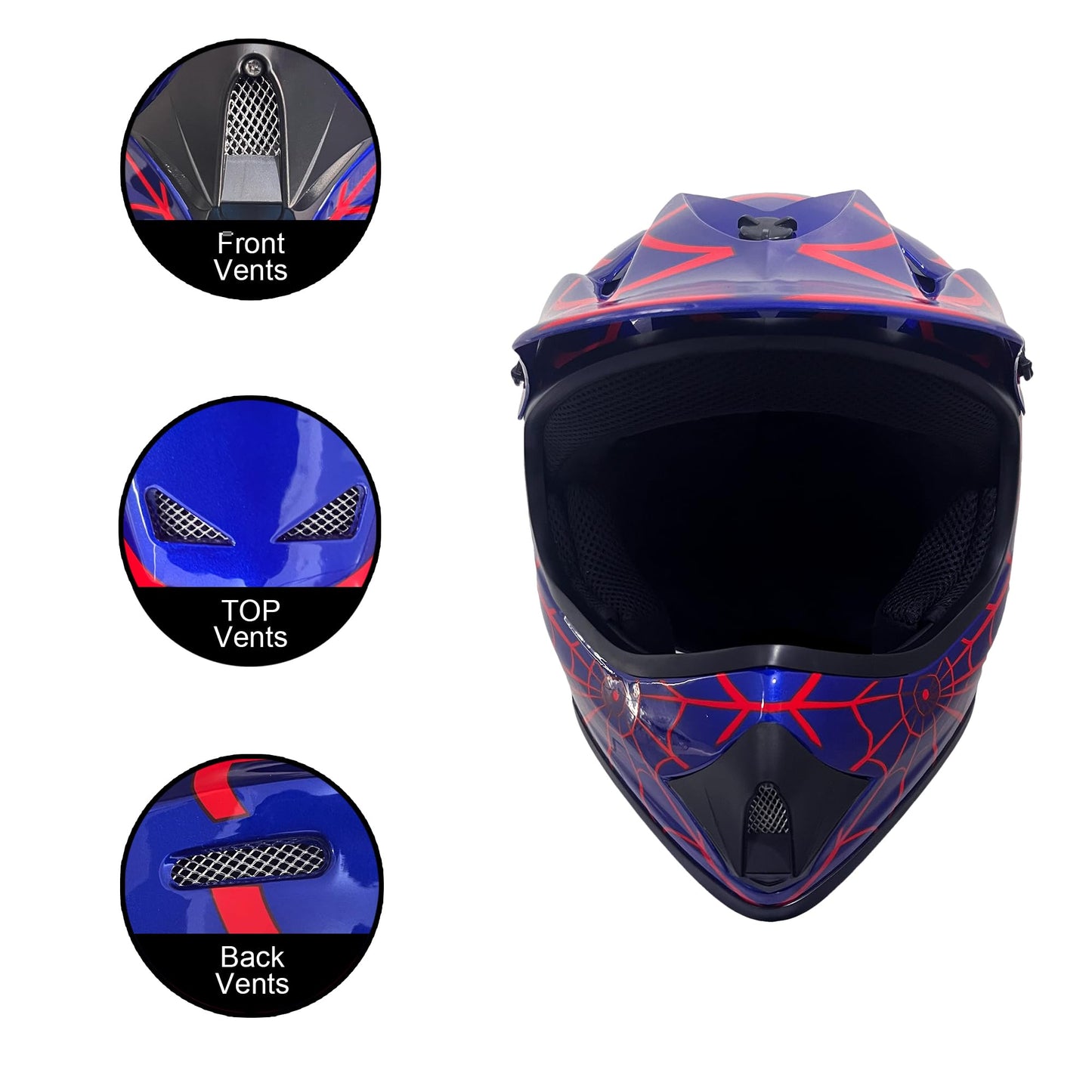 KRN Youth Kids Off-Road ATV Helmet DOT Approved - Motorcycle Motocross Dirt Bike KY-B12