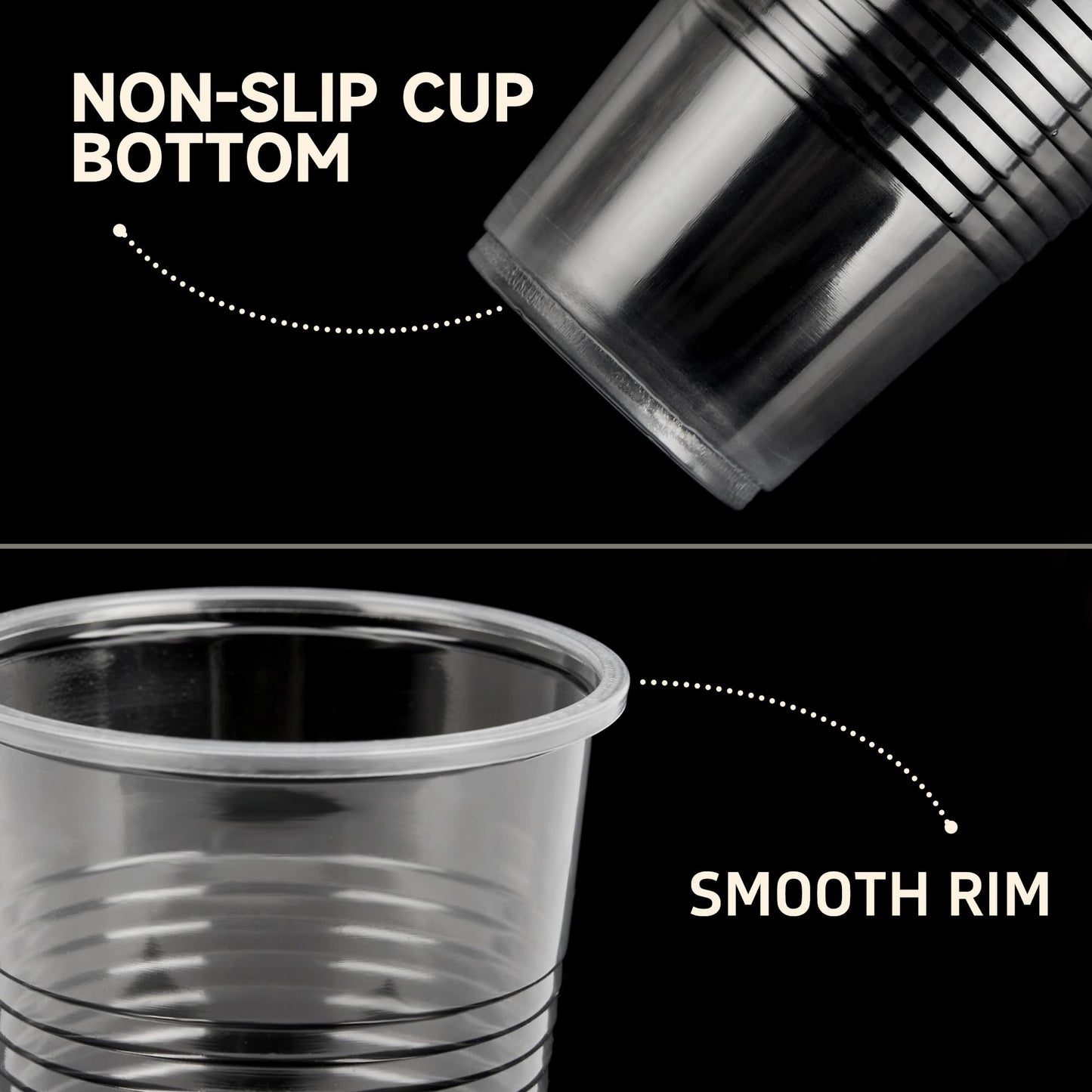 YEEHAW 9 oz Plastic Cups, 500 Pack - Clear Disposable Drinking Water Cups for Cold Beverages, Ideal for Party