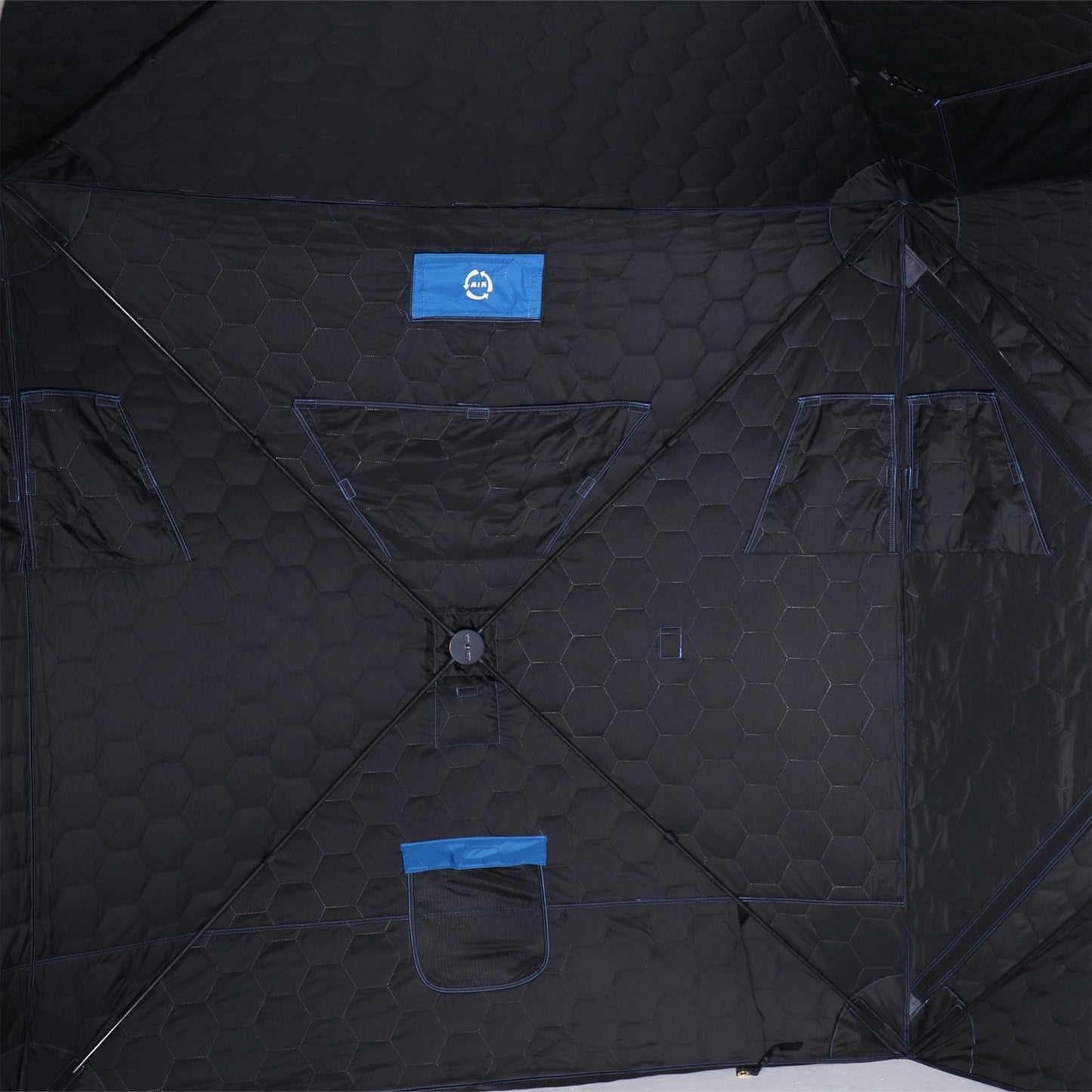 CLAM Portable Fishing Angler Thermal Hub Shelter Tent with Anchor Straps, Carrying Bag