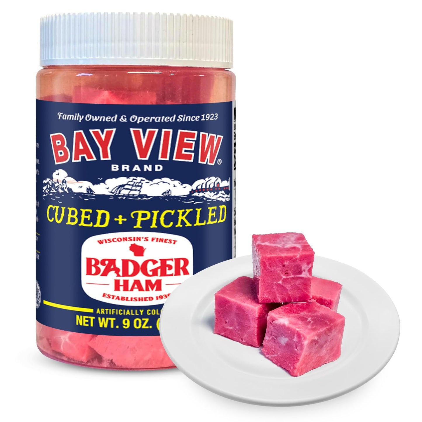Bay View Smoked Pickled Polish Sausage, No MSG, Gluten Free, No Soy, 0g Sugar, 7g Protein, Hardwood Smoked, Mouthwatering Pickled Snack (Mild Bologna, 8oz)