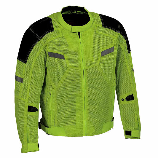 Milwaukee Leather MPM1792 Men's Black CE Armored Textile Motorcycle Jacket- All Season Biker Jacket