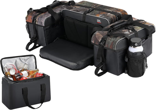 KEMIMOTO ATV Storage Bags with Cooler Bag, 76L Large ATV Bags Rear Rack Bag, Upgraded Four Wheel Cargo Rear Seat Bags Compatible with Polaris Sportsman Fourtrax Can-Am Kawasaki Arctic Cat CFMOTO