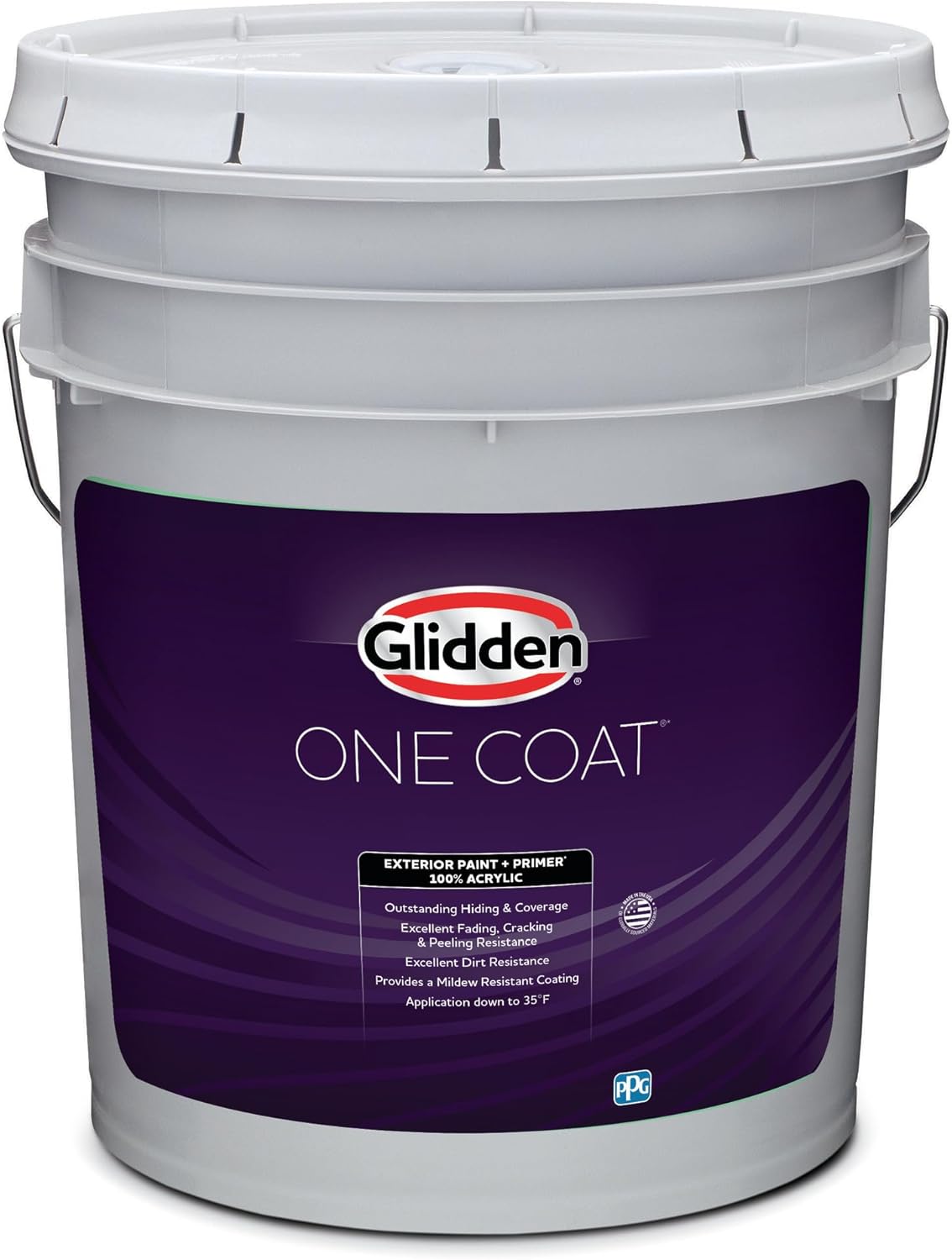 Glidden Exterior Paint + Primer: Black/Black Magic, One Coat, Satin, 1-Gallon