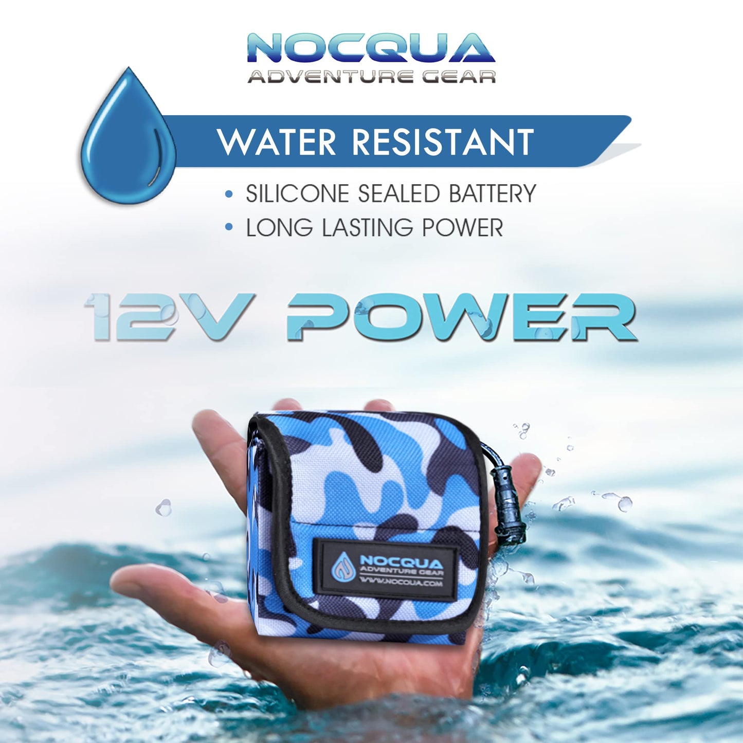 Pro Power Water-Resistant Battery & Charger Kit - Compatible with GPS, Depth & Fish Finders, & Most 12 Volt Electronics