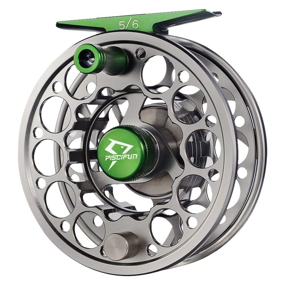 Piscifun Sword Fly Fishing Reel, CNC-Machined Aluminum Alloy Fly Reel, 3/4, 5/6, 7/8, 9/10 Weight, Black, Gunmetal, Space Gray