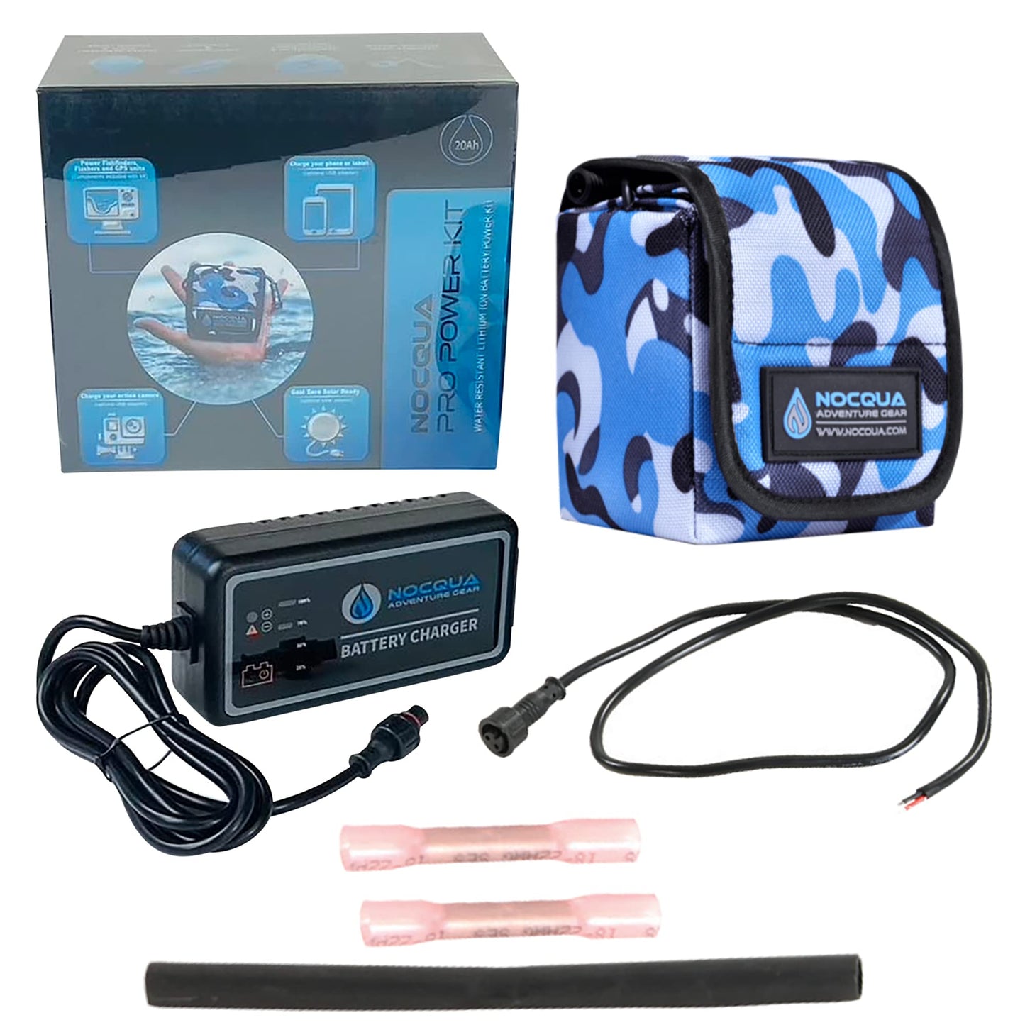 Pro Power Water-Resistant Battery & Charger Kit - Compatible with GPS, Depth & Fish Finders, & Most 12 Volt Electronics