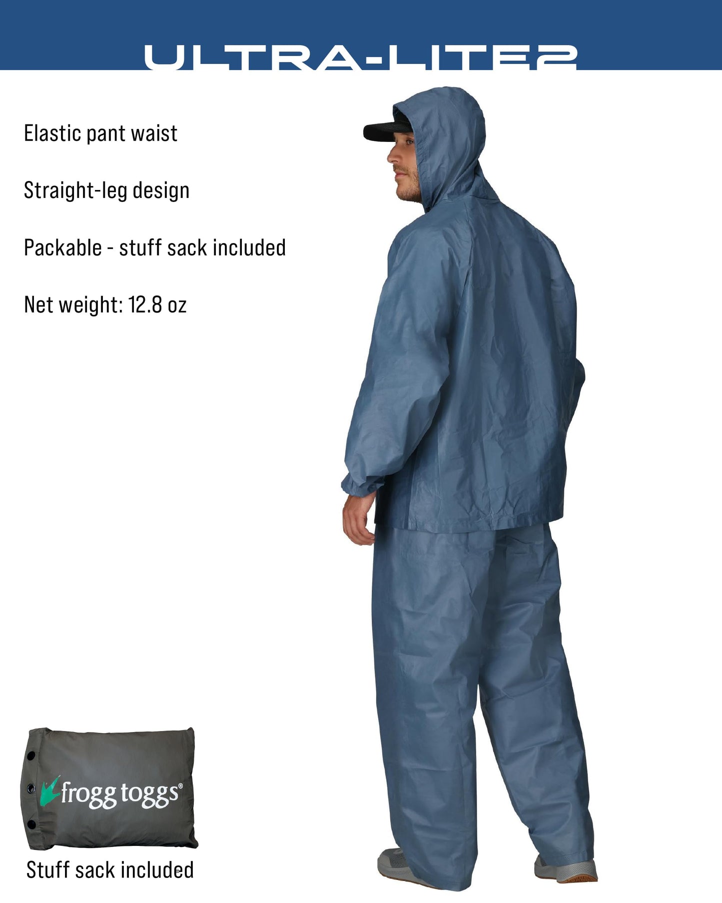 FROGG TOGGS Men's Ultra-Lite2 2-Layer Waterproof Breathable Rain Suit