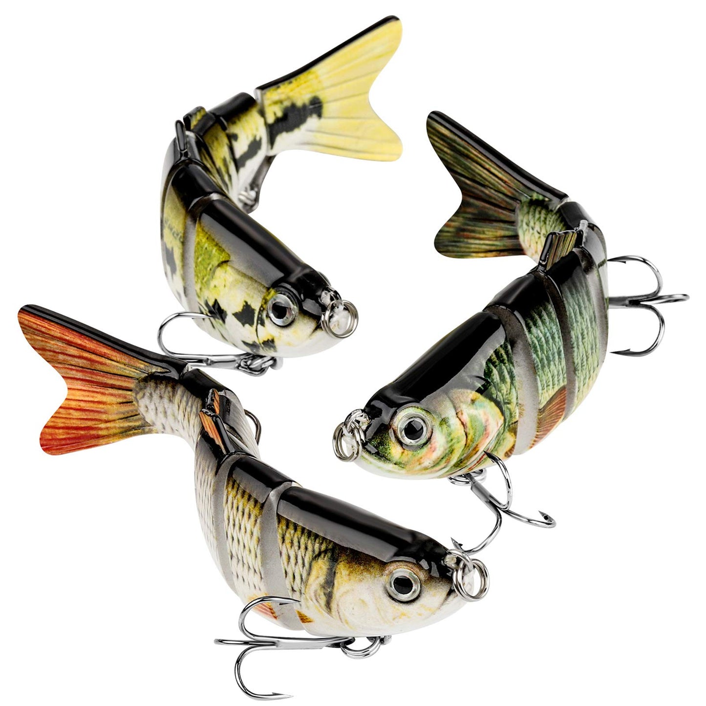 Bass Fishing Lure for Freshwater and Saltwater Lifelike Fishing Lures Multi Jointed Swimbait for Bass Trout Crappie Walleye Pike Fishing Gifts for Men