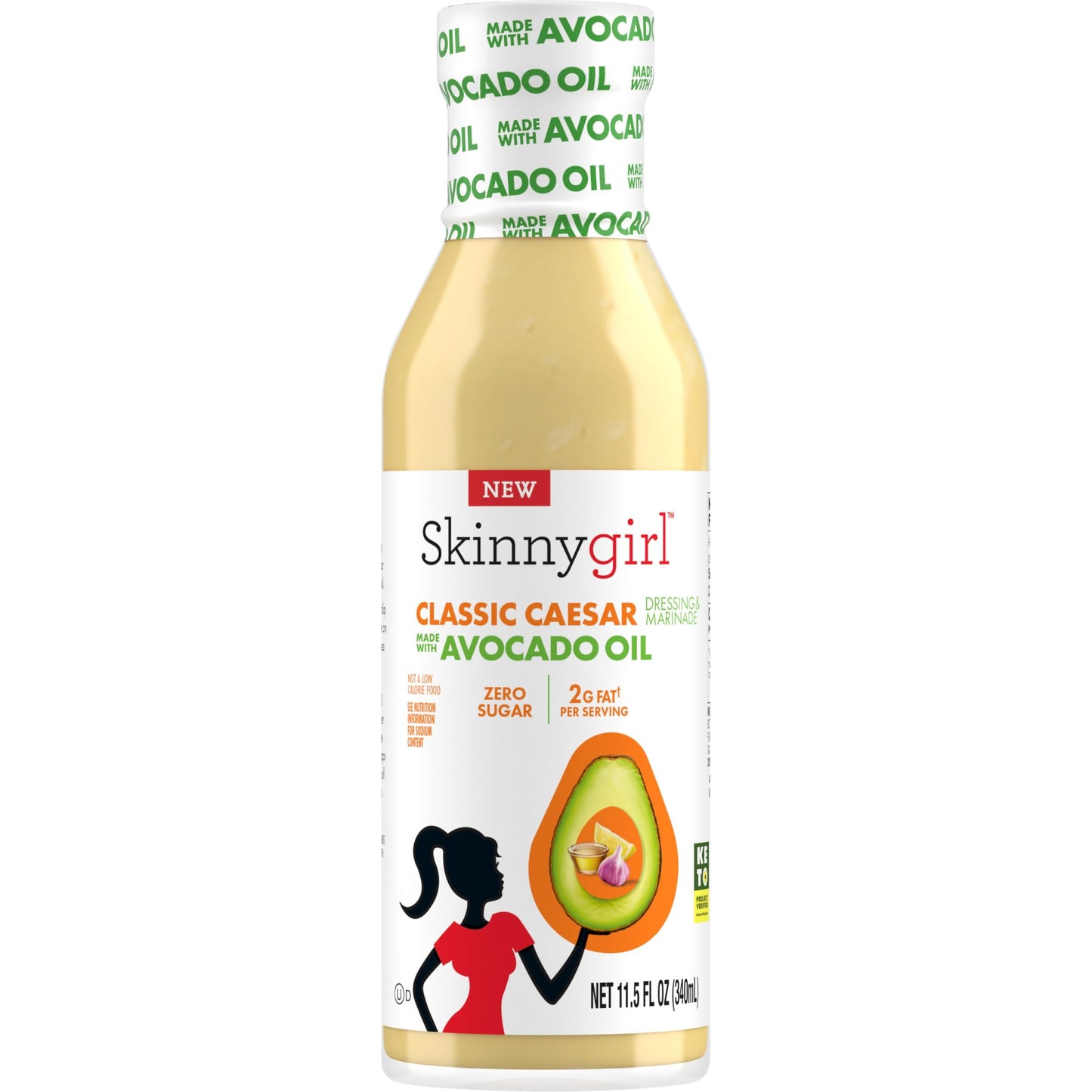 Skinnygirl Fat-Free Salad Dressing, Sugar-Free Buttermilk Ranch, 8 Ounce