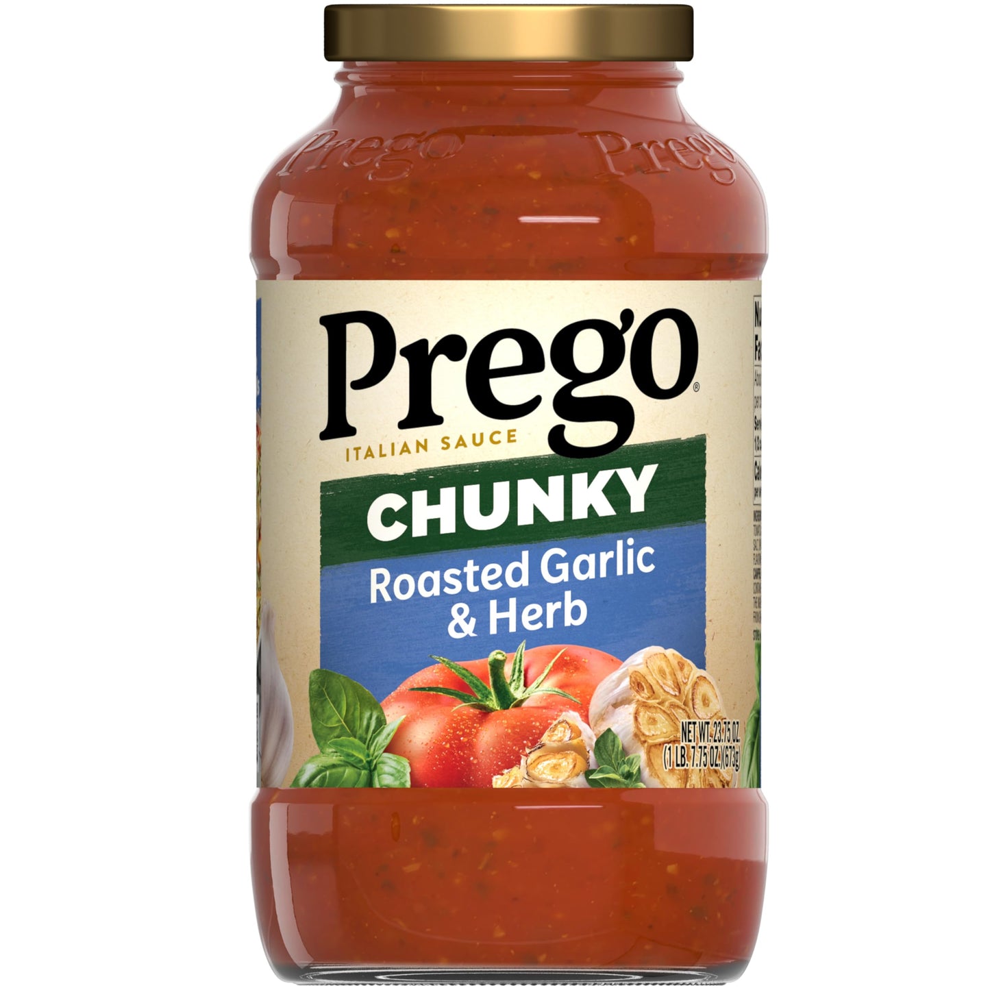 Prego Traditional No Sugar Added Pasta Sauce, 23.5 Oz Jar (Case of 6)