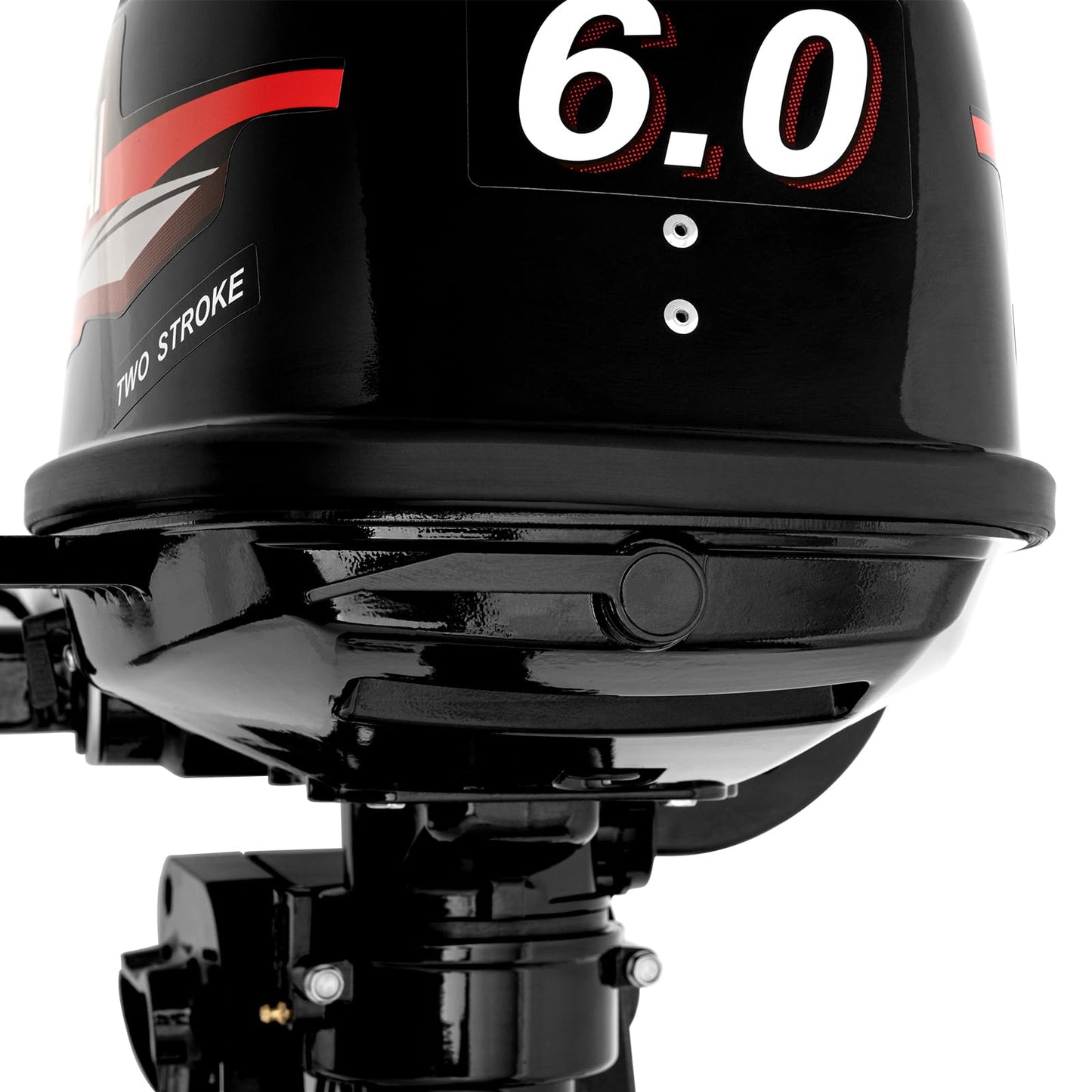 2-Stroke 3.5HP Outboard Motor, 49CC Gas Powered Fishing Marine Heavy Duty Boat Engine, Short Shaft Tiller Control Half Water-cooling Air-cooling CDI Ignition System for Inflatable Yachts Canoes Boat