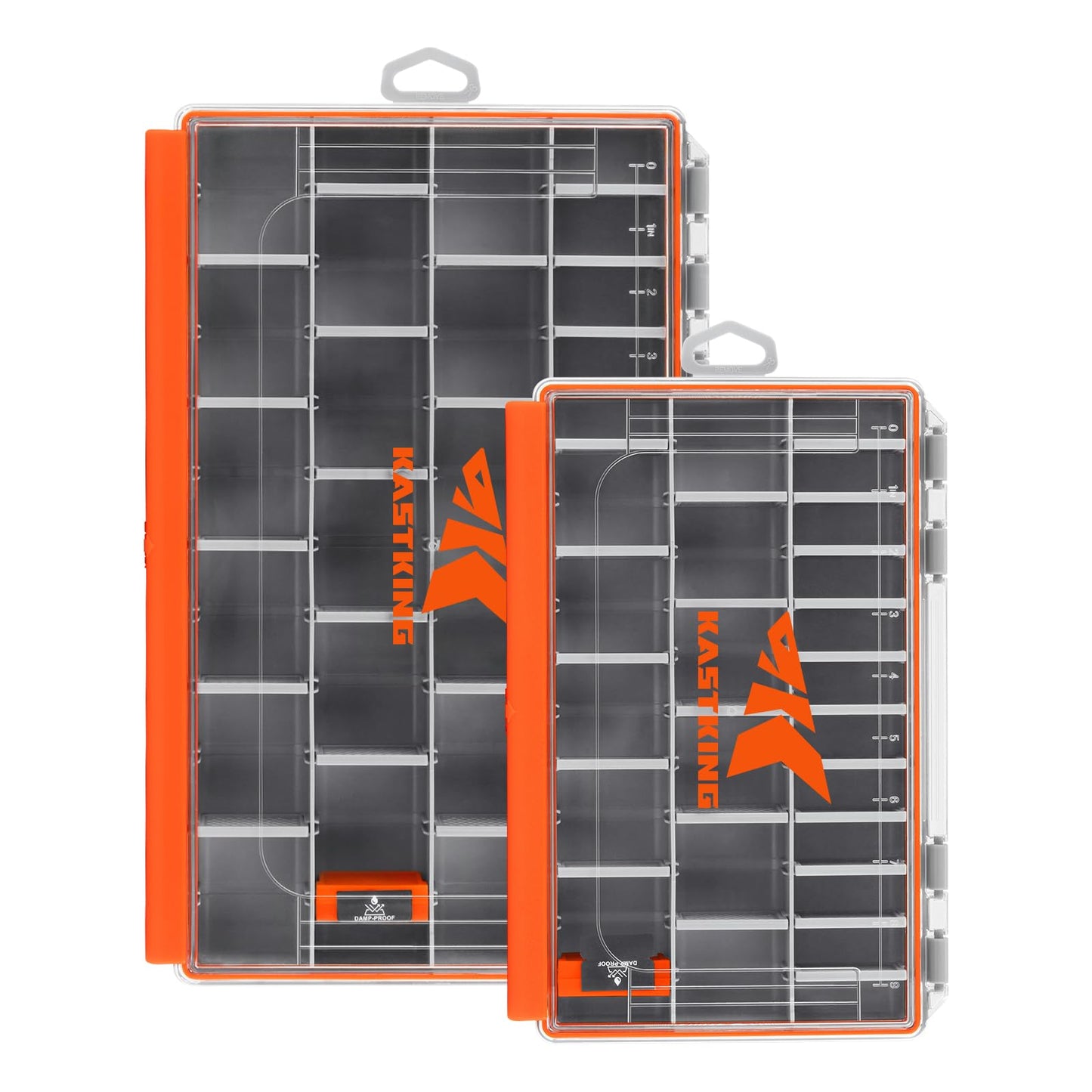 KastKing HyperSeal Waterproof Fishing Tackle Box, Waterproof 3600 and 3700 Tackle Trays, Organizer with Removable Dividers, Lure Box and Terminal Tackle Storage