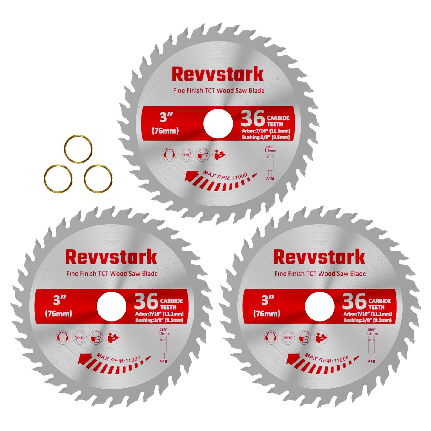 Circular Saw Blade 6-1/2" 24T&60T, Carbide Tipped Teeth, TCT Saw Blades for Cutting Various Wood, Plastic and Composite Materials, 5/8" Arbor, Fit Dewalt Craftsman Ryobi Milwaukee