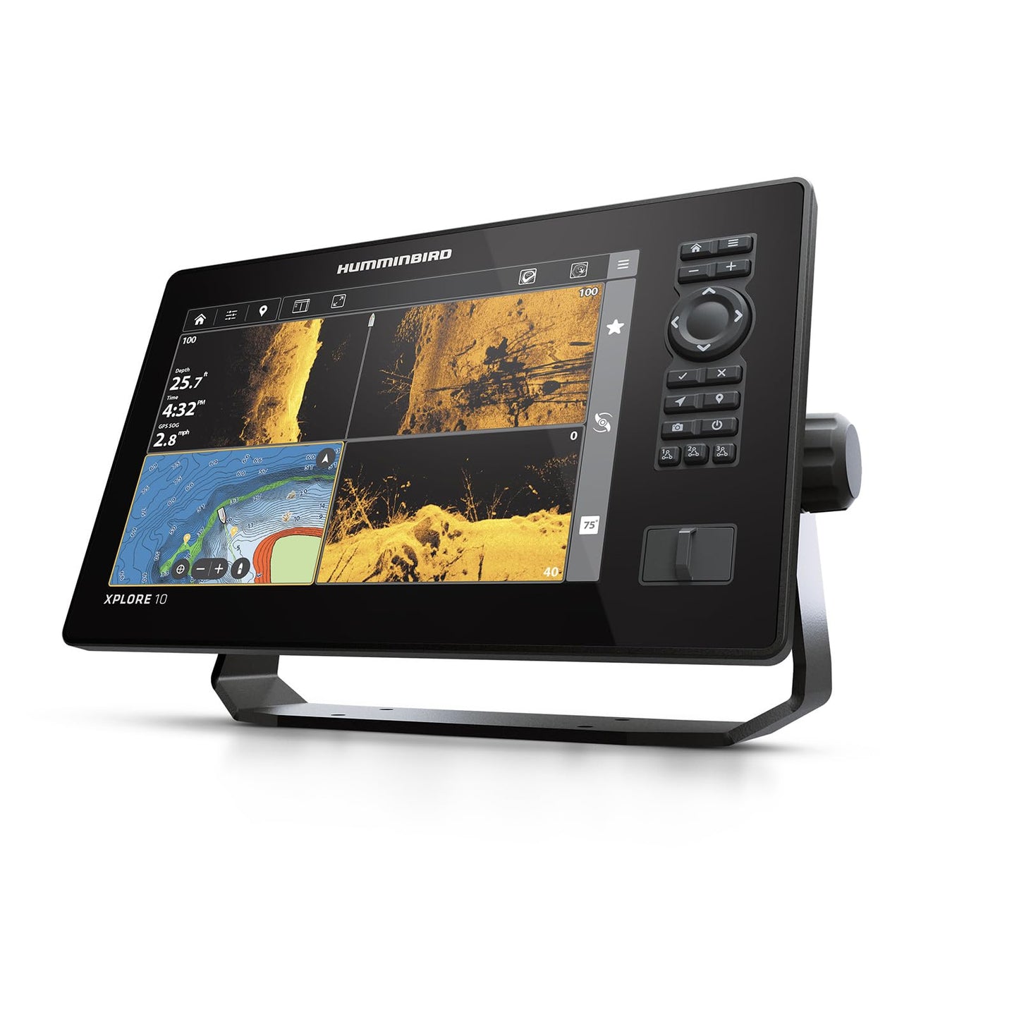 Humminbird XPLORE 10 GPS Fish Finder with Transducer, MEGA Side Imaging+ & HD Touchscreen