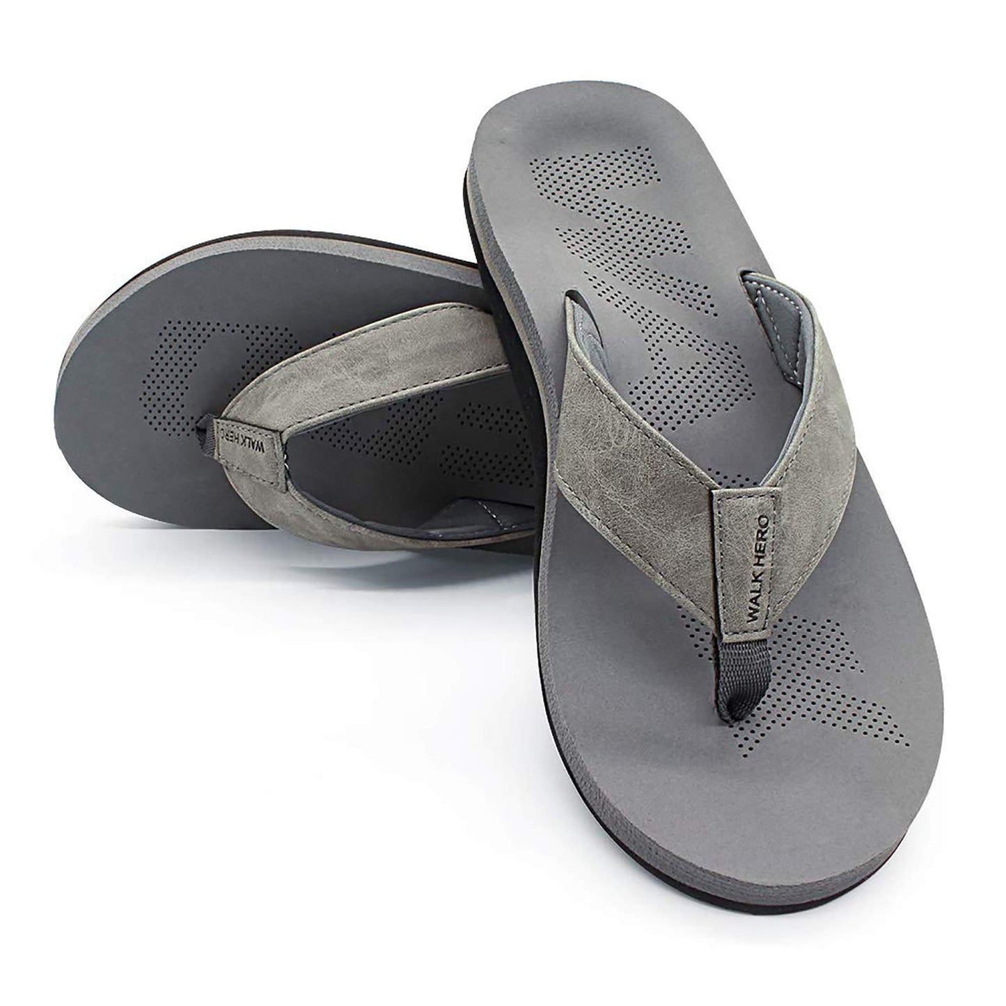 Men Sandals Flip Flop with Orthotic Arch Support Athletic Slide Sandals for Men with Soft Cushion Footbed