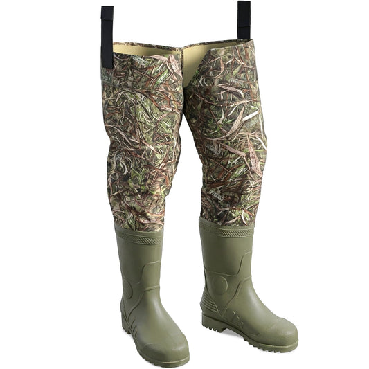 Foxelli Hip Waders – Waterproof Camo Wading Hip Boots for Men & Women Lightweight for Fishing & Hunting