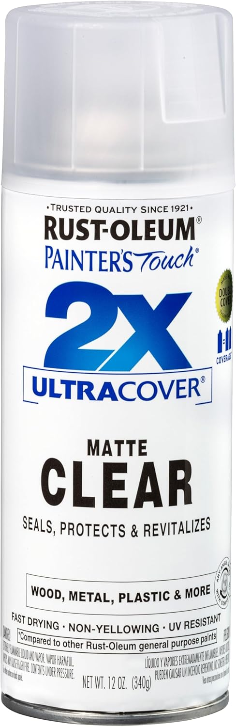 Rust-Oleum 331182 Painter's Touch 2X Ultra Cover Spray Paint, 12 oz, Ultra Matte Black