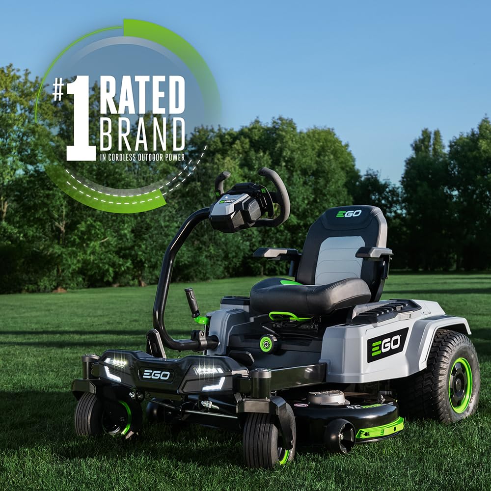 EGO Power+ Electric Riding Lawn Mower, 52" Deck with Zero Turn Radius, Includes (6) 56V 12.0Ah Batteries and Charger - ZT5207L