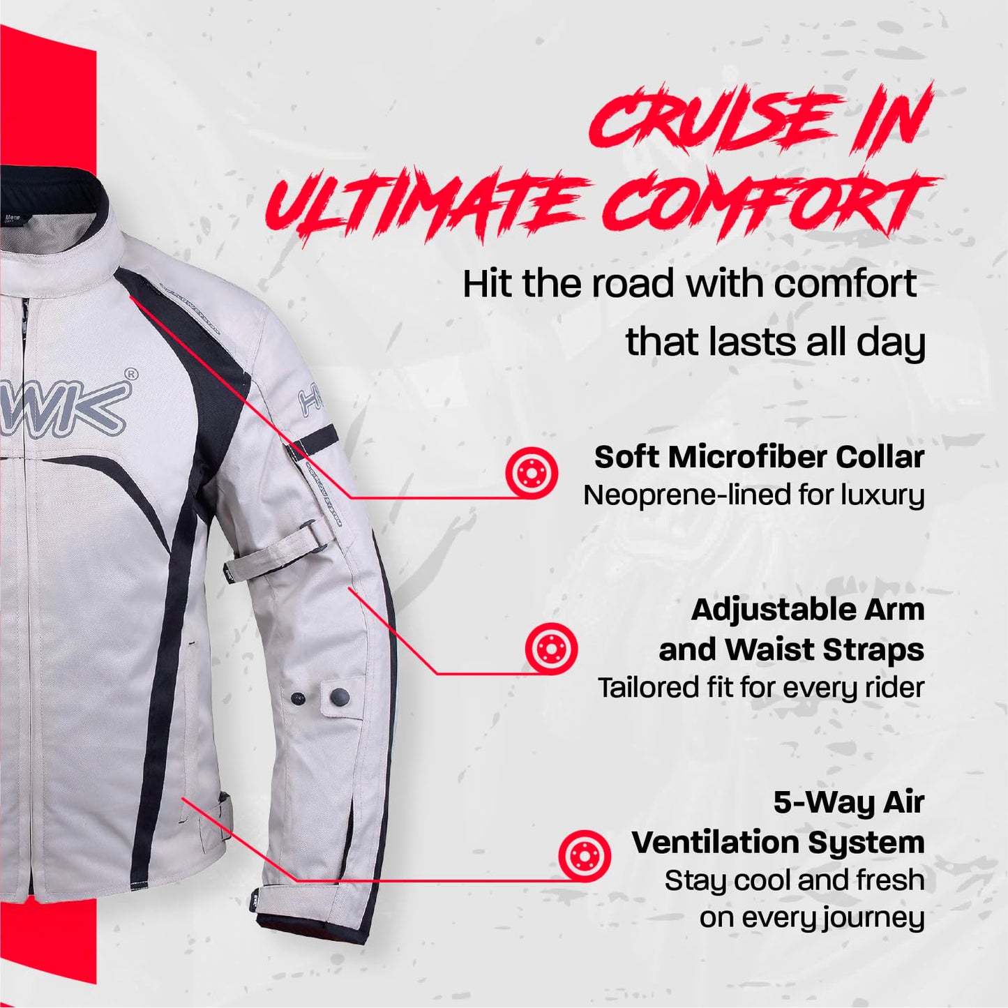 HWK Motorcycle Jacket Men's Riding Textile Racing Motorbike Hi-Vis Biker CE Armored Water Resistant Jackets