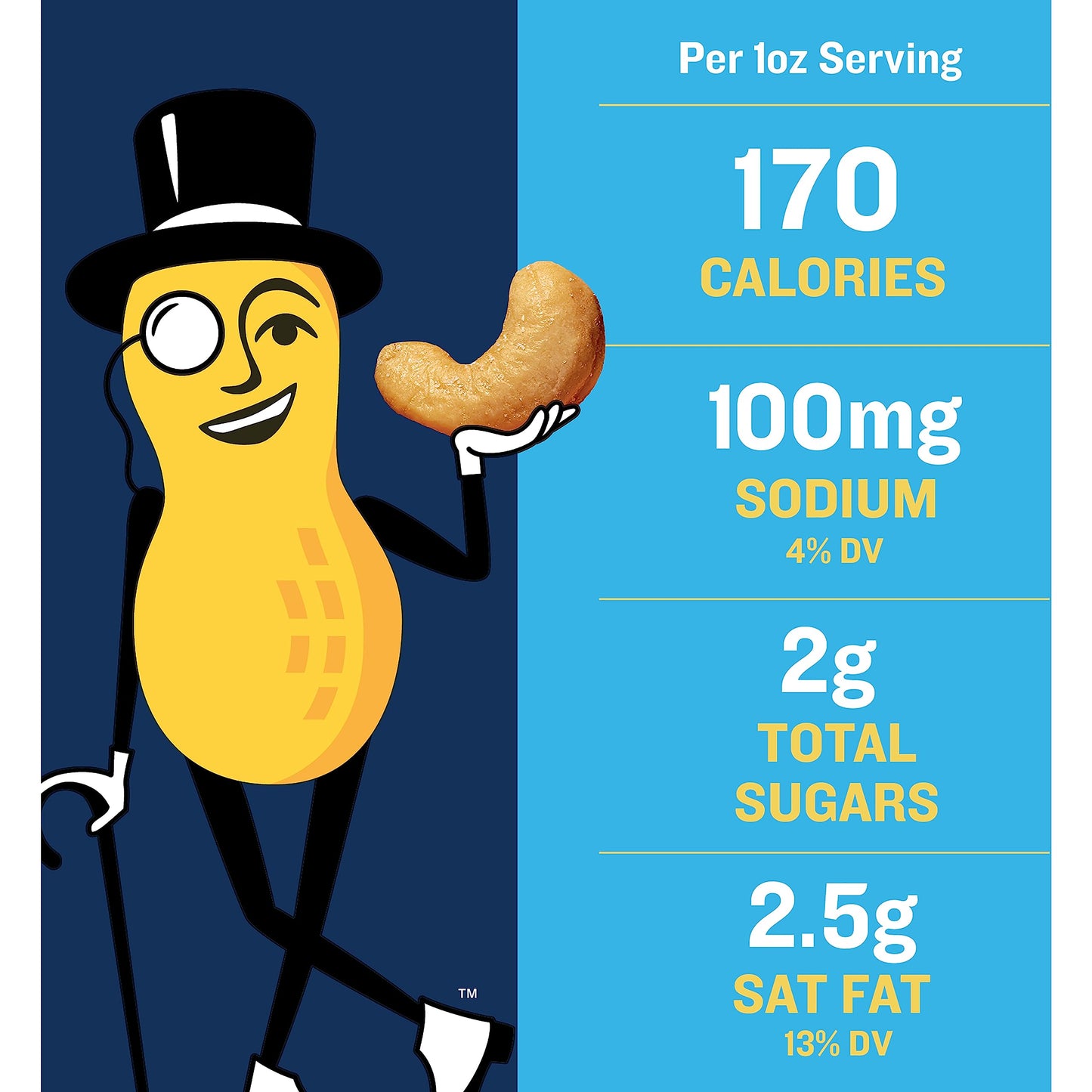 PLANTERS Deluxe Lightly Salted Cashews, Party Snacks, Plant-Based Protein, Quick Snack for Adults, After School Snack, Flavored with Sea Salt, Kosher, 1lb 2.25oz