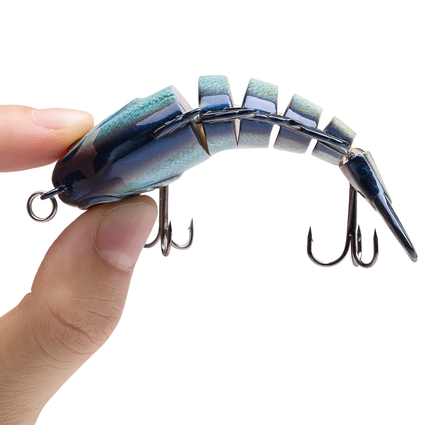BASSDASH SwimPanfish Multi Jointed Panfish Bluegill Swimbaits Hard Topwater Bass Lures Fishing Lure Crank Saltwater 3.5in/0.85oz