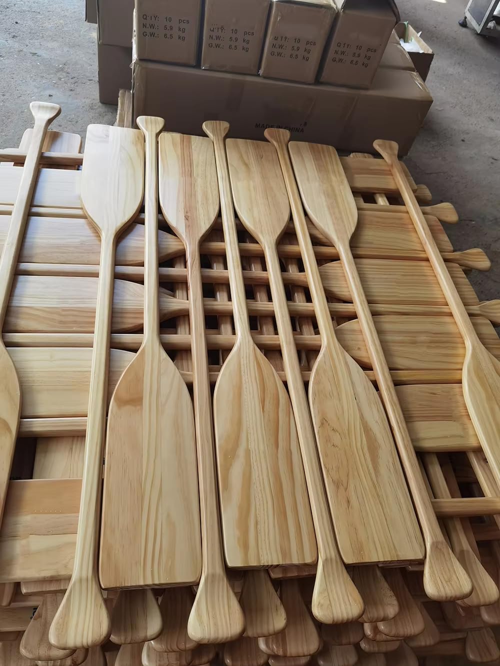 48 Inch Canoe Paddles, Pine Wood, Suitable for Kayaking/Fishing/Rowing/DIY Home Decoration Gifts （2 Pcs ） (48Inch)
