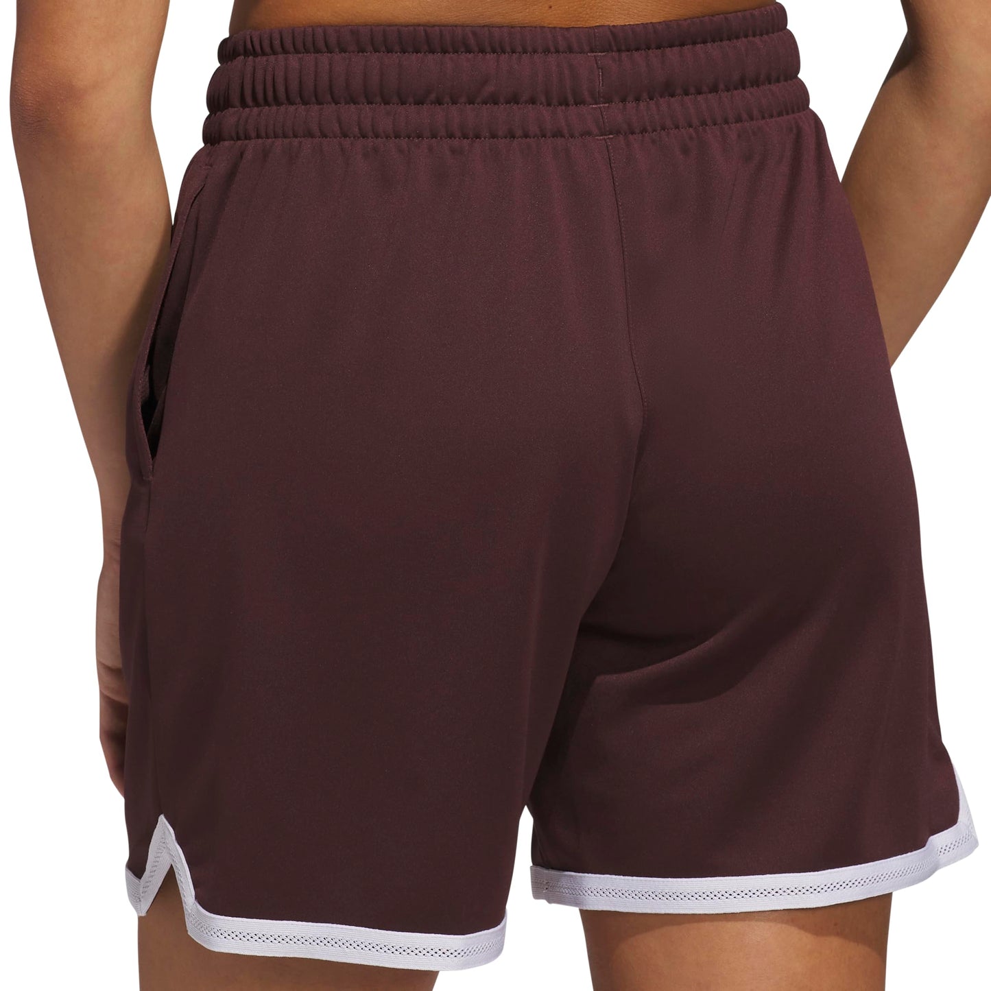 adidas Women's Select Mesh Basketball Shorts, Aurora Ruby/Putty Mauve