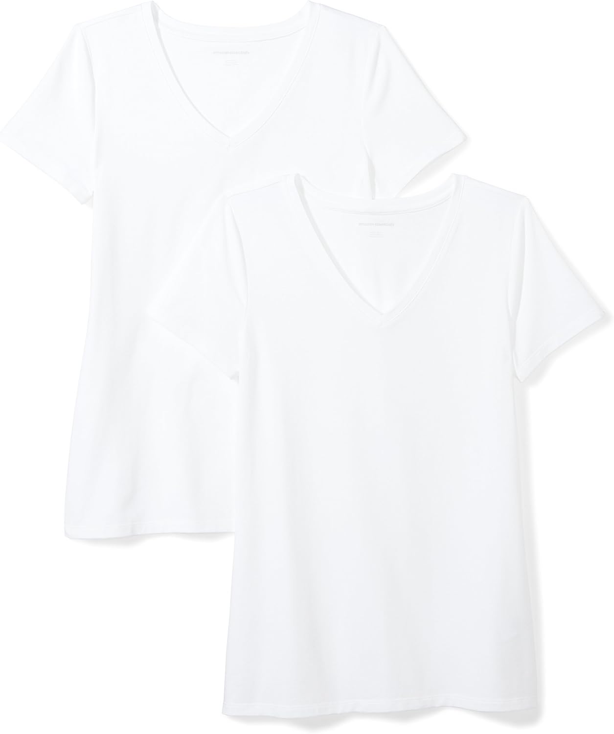 Amazon Essentials Women's Regular-Fit Short-Sleeve T-Shirt (Crewneck and V-Neck Options), Multipacks