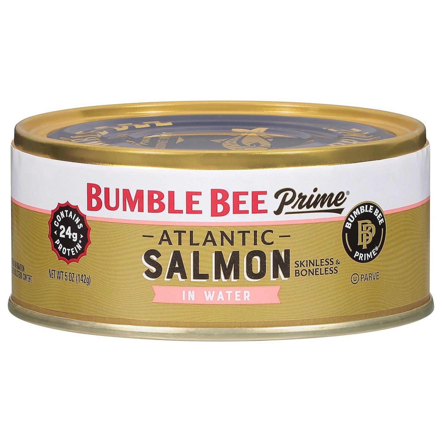 Bumble Bee Prime Atlantic Salmon, 5 oz Can - Premium Salmon - 24g Protein per Serving - Gluten Free & Kosher