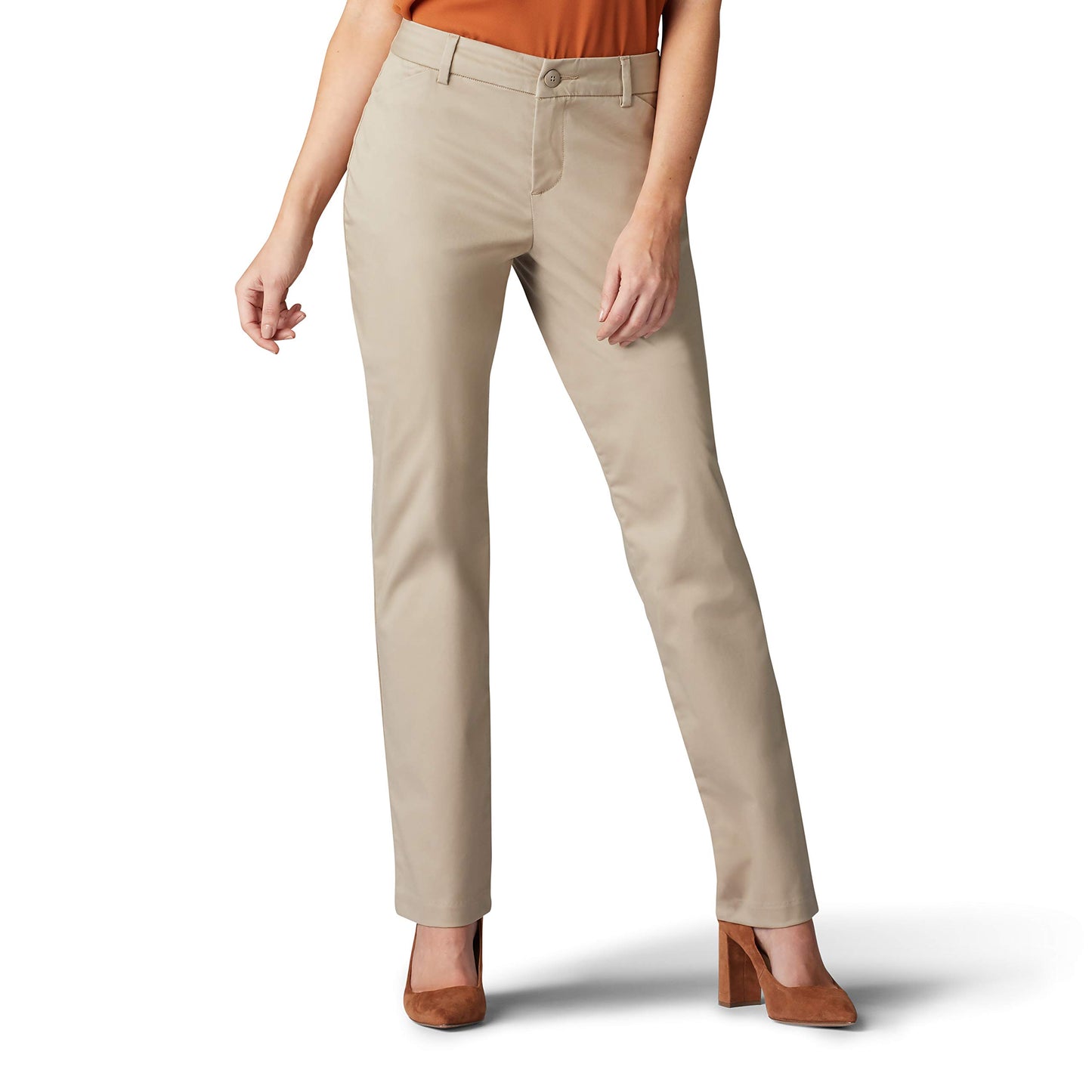 Lee Women's Wrinkle Free Relaxed Fit Straight Leg Pant