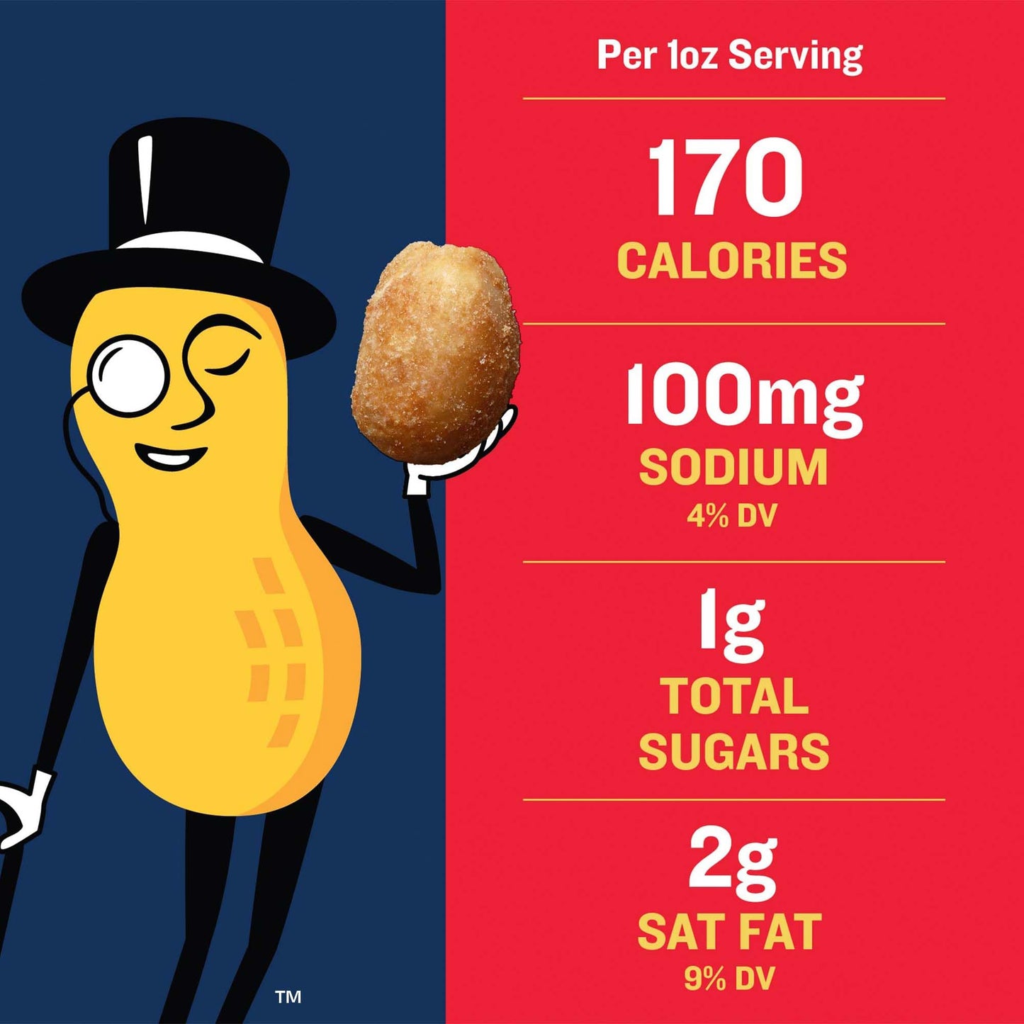 PLANTERS Peanuts, Lightly Salted Peanuts, Dry Roasted, Snacks for Adults, (6 ct Pack, 2.2 lb Containers)