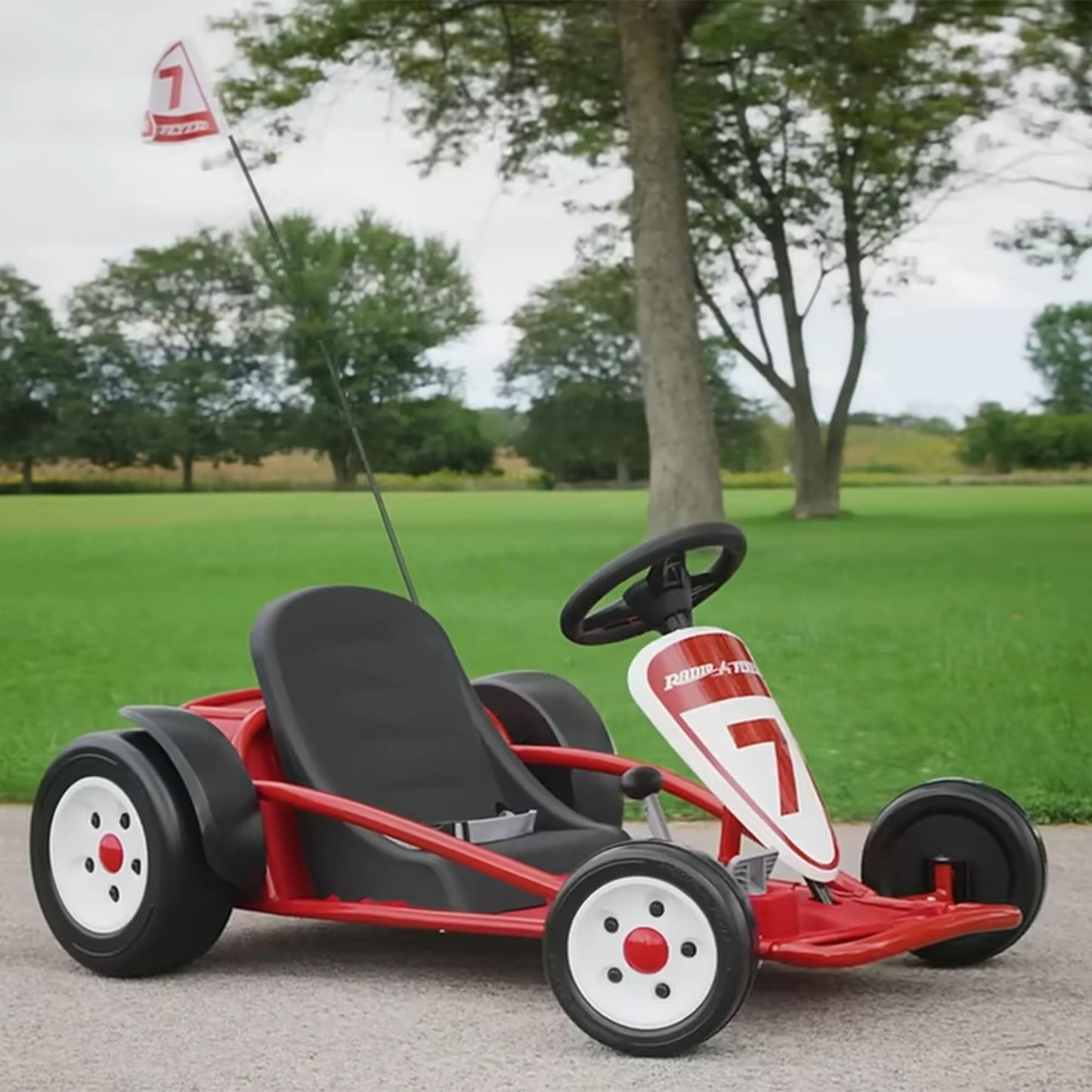 Radio Flyer Ultimate 24 Volt Electric Go-Kart for Kids Ages 3-8, 2-Seater, Red
