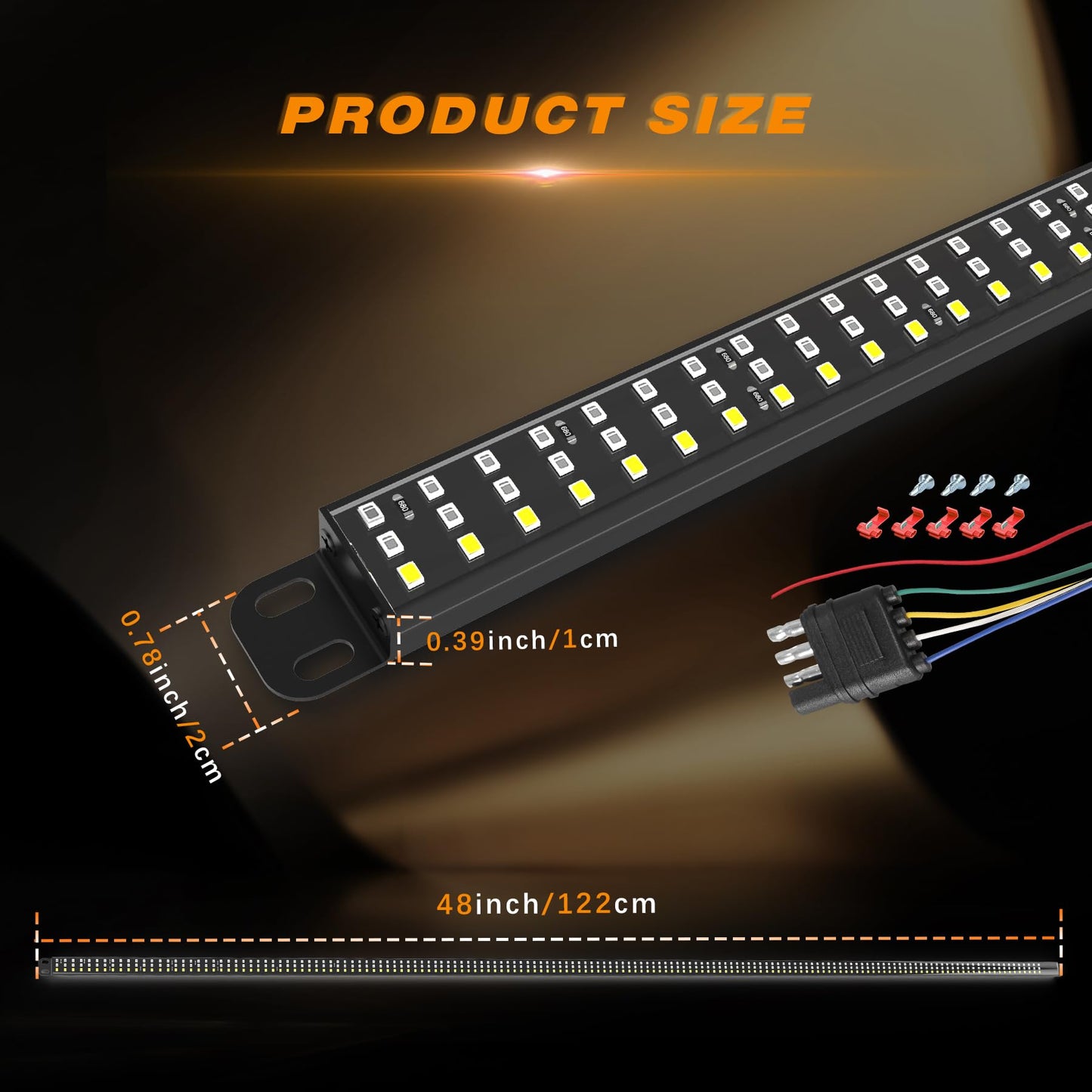 60 Inch LED Tailgate Light Bar with Reverse & Sequential Turn Signals for Truck