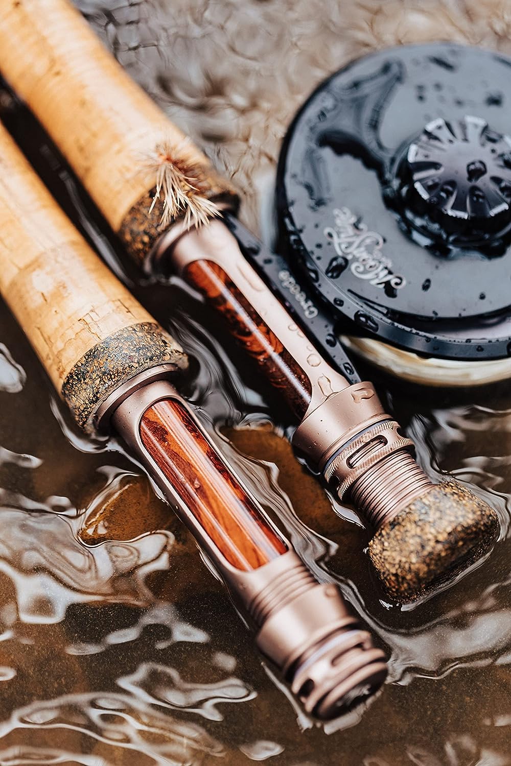 Moonshine Rod Company Fly Fishing Rod with Carrying Case and Extra Rod Tip Section Medium Action, The Drifter II, 4wt 8'6"