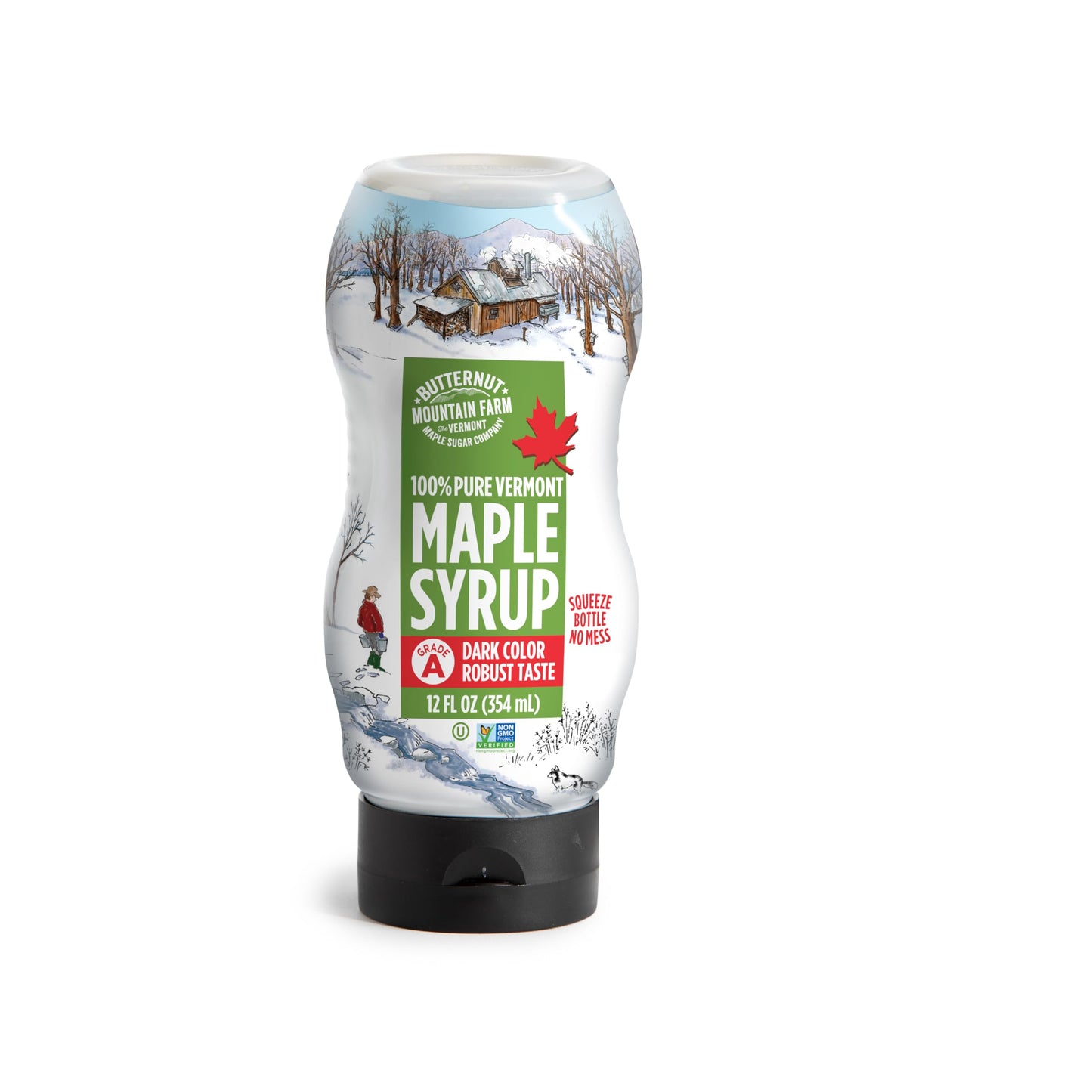 Butternut Mountain Farm Pure Vermont Maple Syrup, Grade A, Dark Color, Robust Taste, All Natural, Easy Pour, 32 Fl Oz, 1 Qt (Prev Grade B)