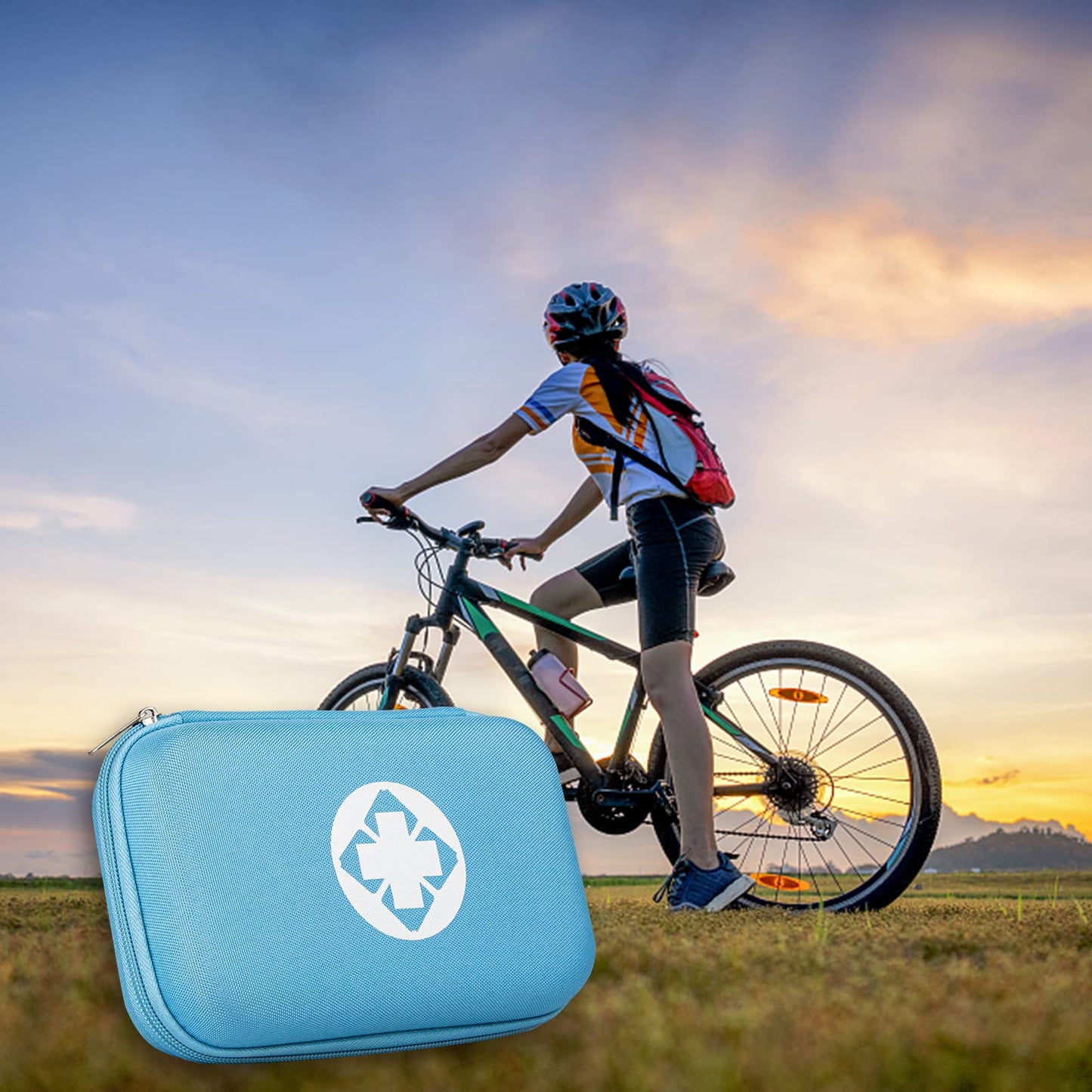 276PCS First Aid Kit Home Car Camping Hiking Emergency Supplies Small Compact Lovely Bag for School Outdoor, Basic Outdoor Essentials Survival Kit for Travel AMORNING