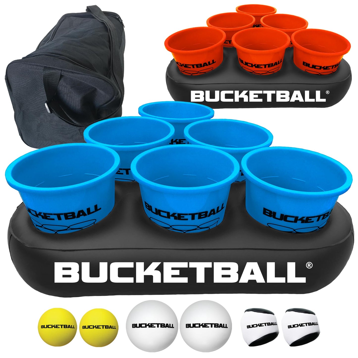 BucketBall | Beach Edition Party Pack | Ultimate Beach, Pool, Yard, Camping, Tailgate, BBQ, Lawn, Water, Indoor, Outdoor Game – Best Gift Toy for Adults, Girls, Boys, Teens, Family