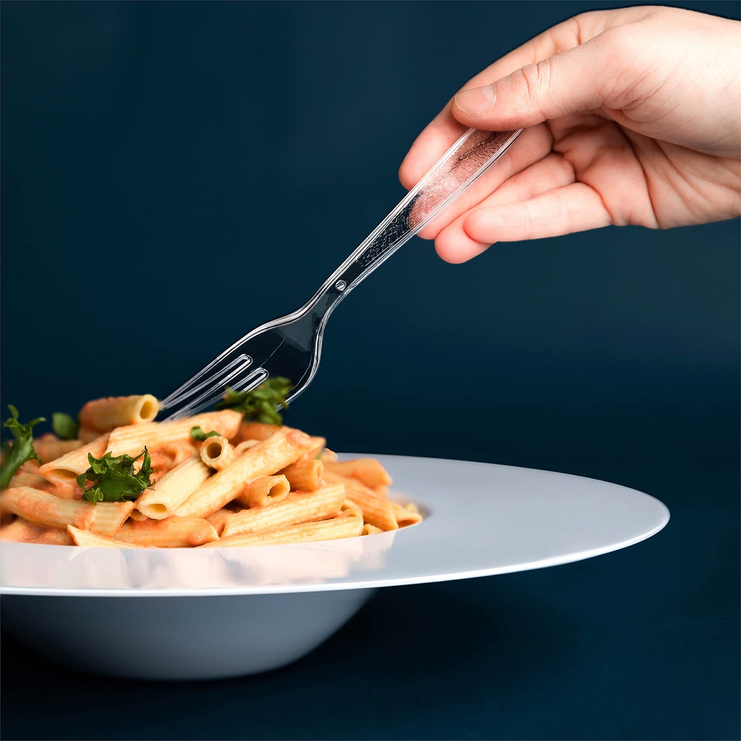 Crystalware, Heavy-Weight Plastic Fork, Durable and Disposable for Party supply or Home Use (100 Pack)