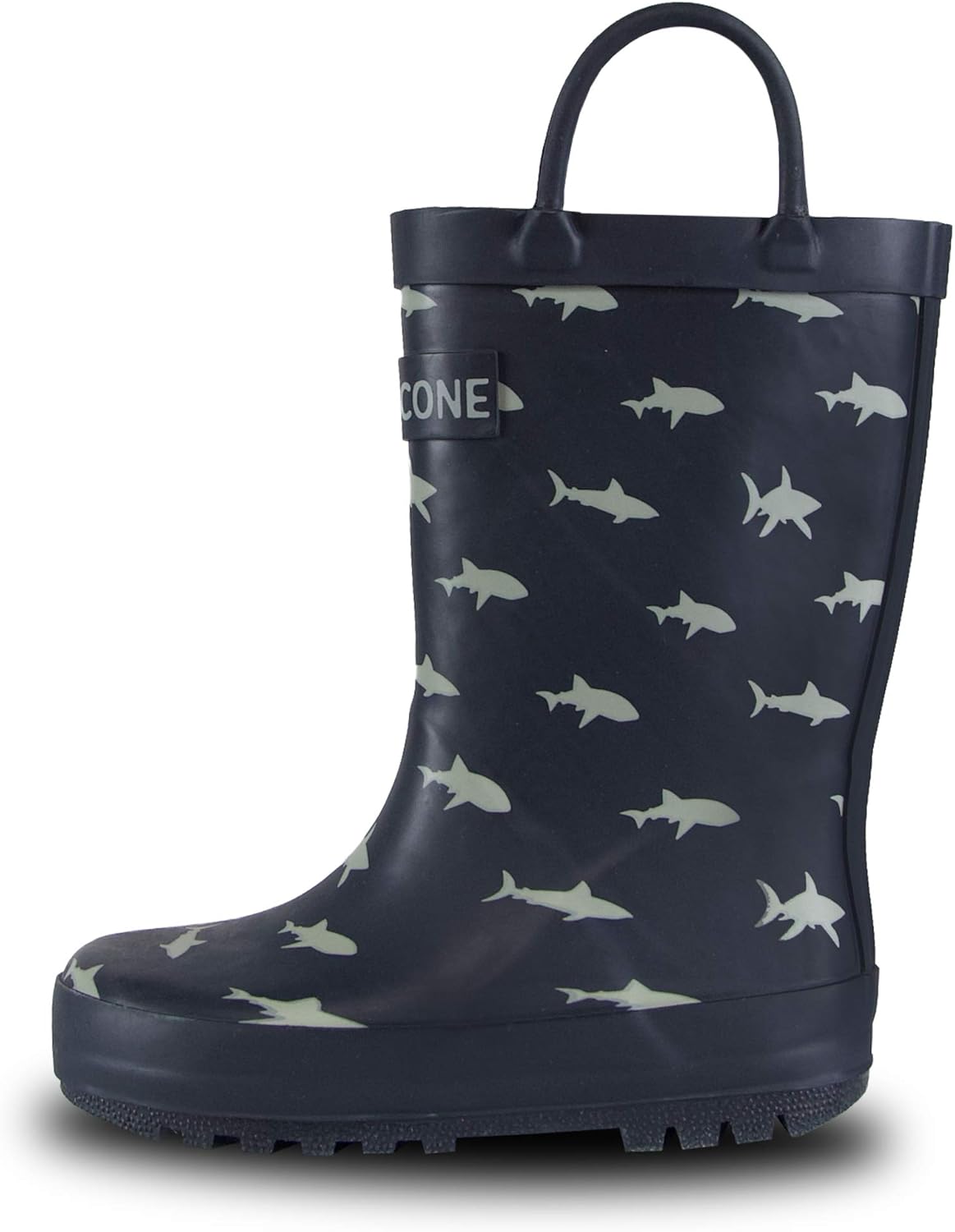 Lone Cone Kids Rain Boots for Girls & Boys – Waterproof Natural Rubber Toddler Rain Boots with Non-Slip Outsole & Easy Pull Handles – Solid, Pattern & Glitter Designs